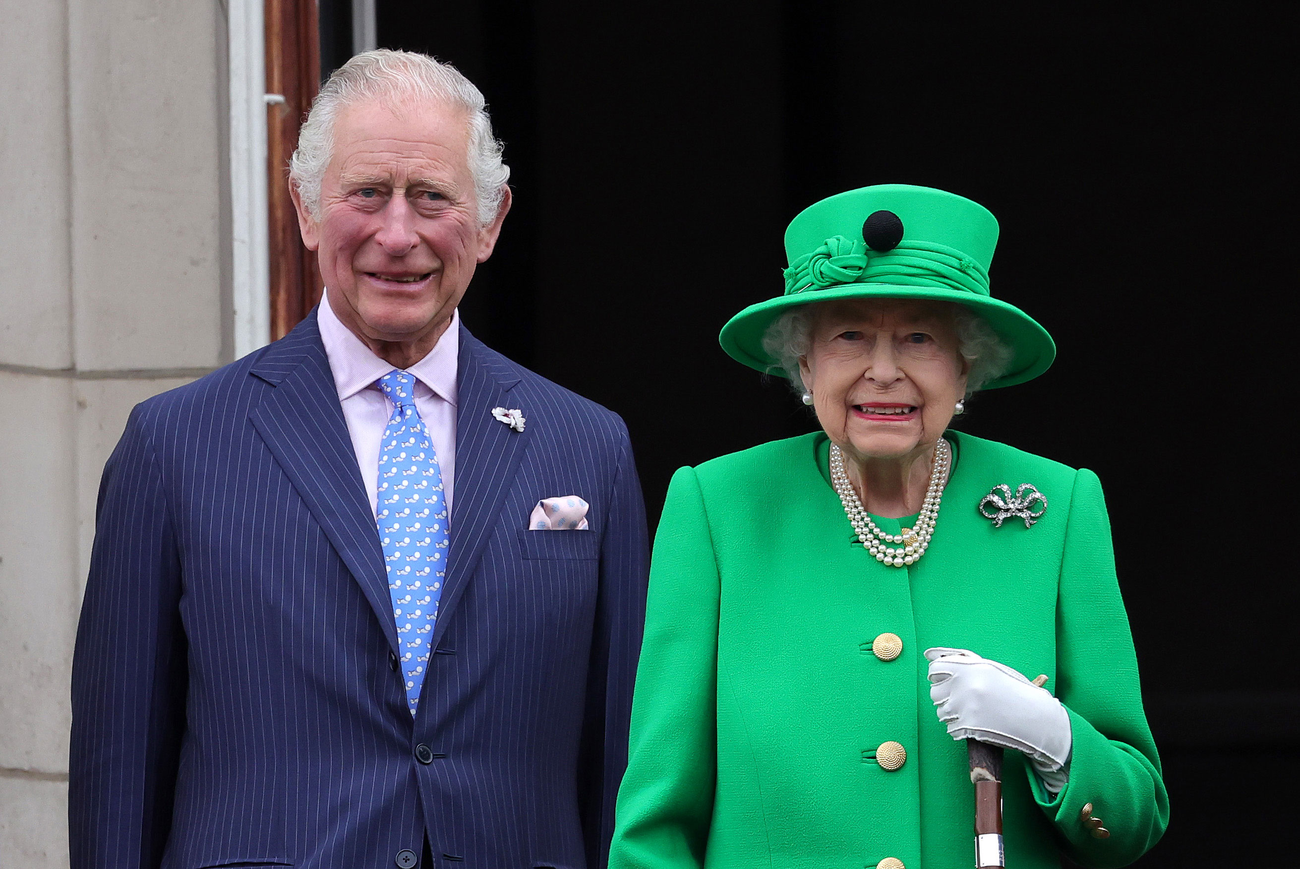 Charles and the Queen are seen together in June.
