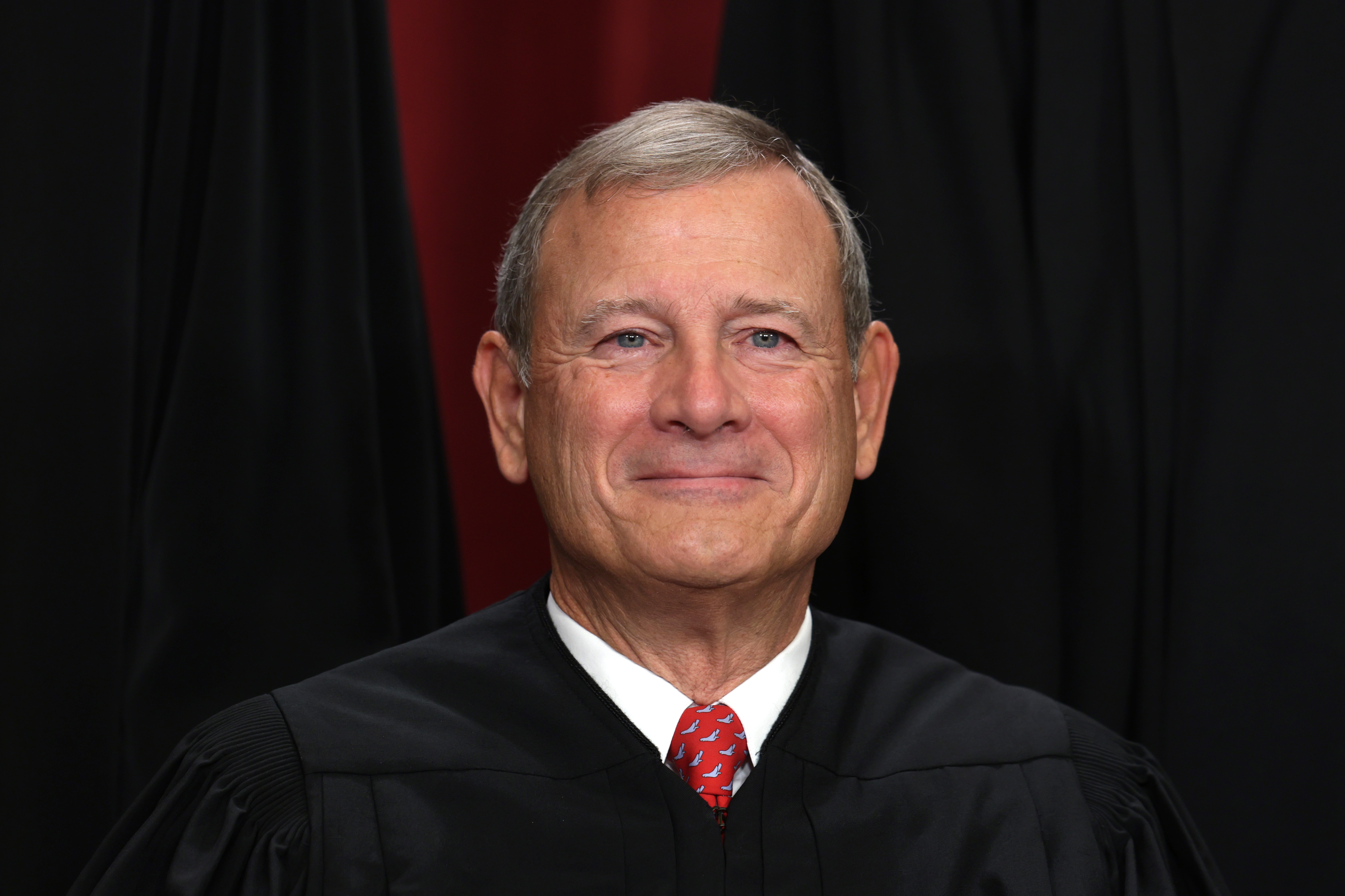 Chief Justice John Roberts poses for an official portrait at the Supreme Court in Washington, DC, in 2022.