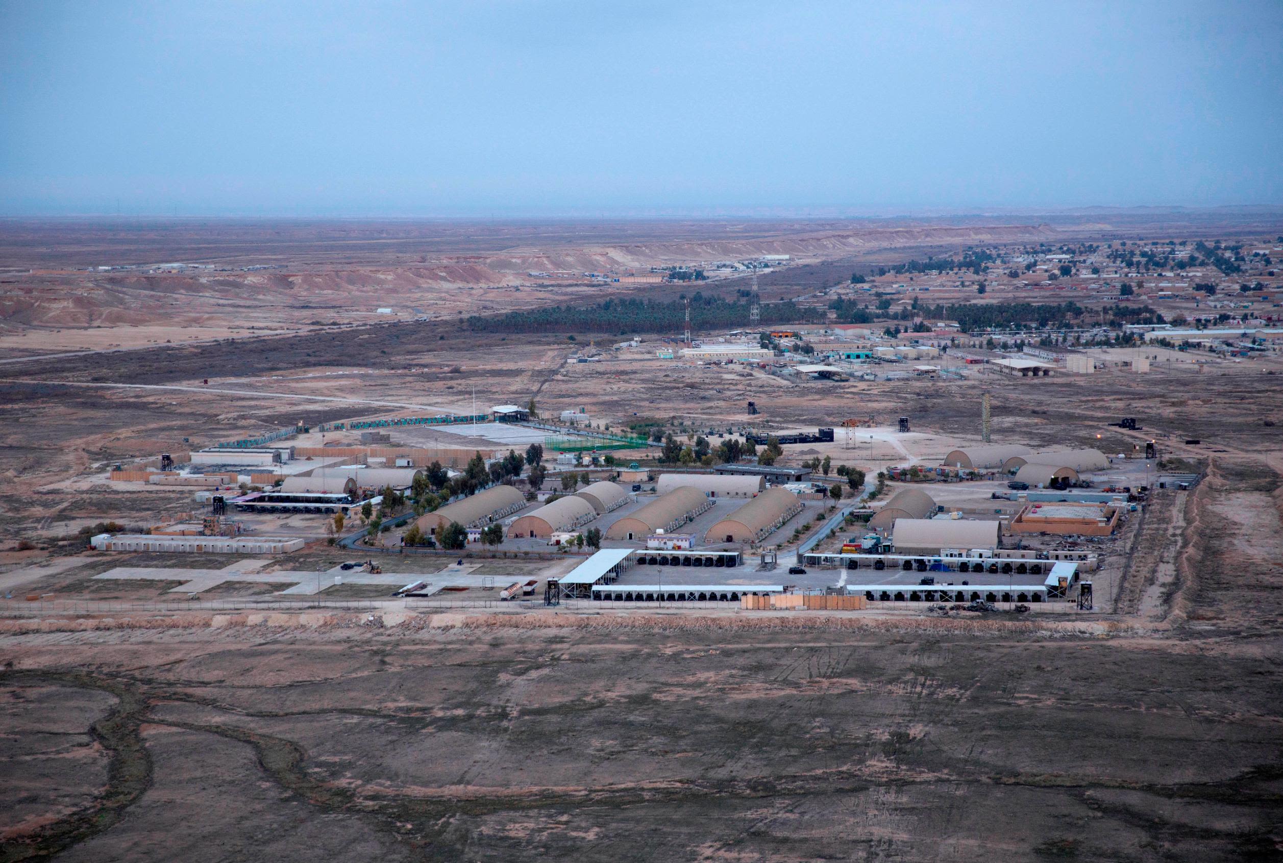 A 2019 file photo of Al-Asad Air Base in Iraq.