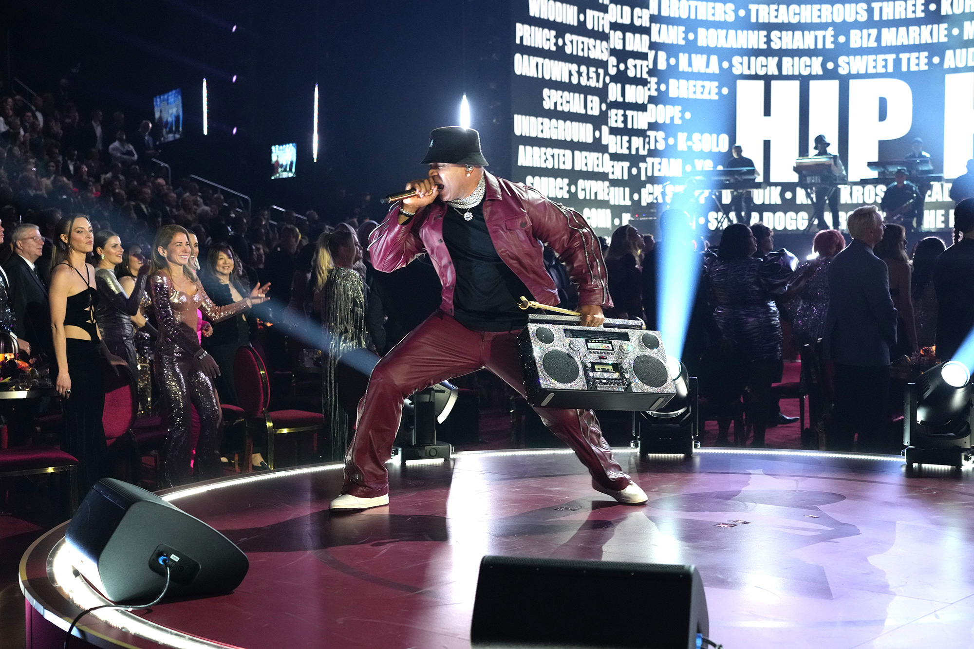 LL Cool J performs during the 50 years of hip hop tribute.