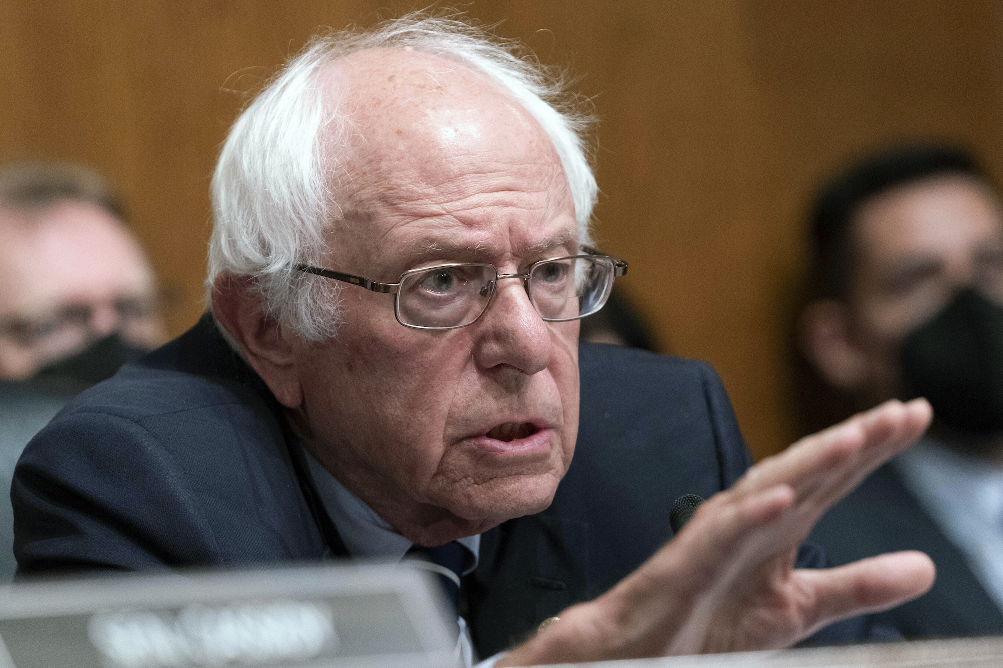 Senator Bernie Sanders is seen on Capitol Hill on June 8.