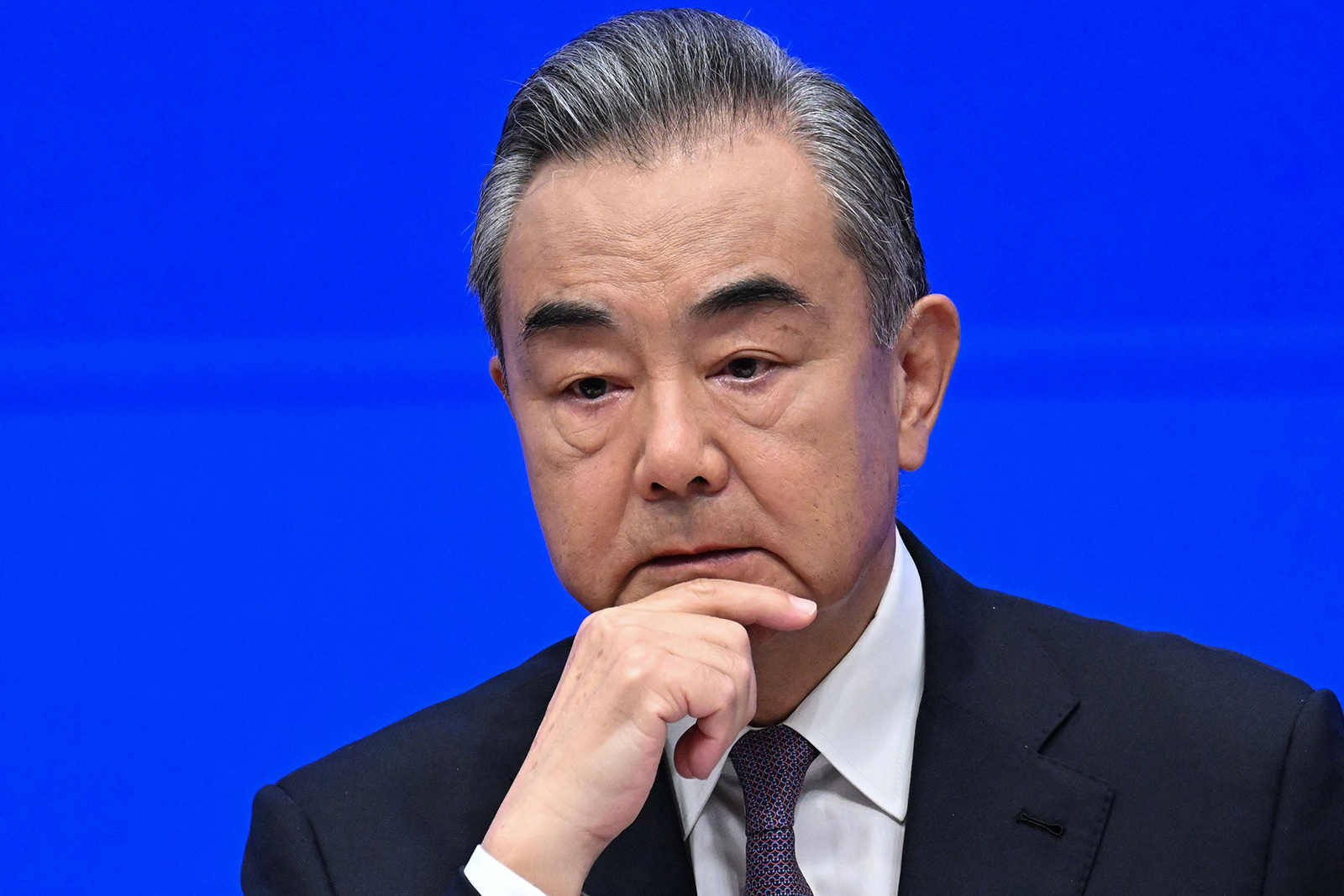 China’s Foreign Minister Wang Yi attends a press conference in Beijing on September 26. 