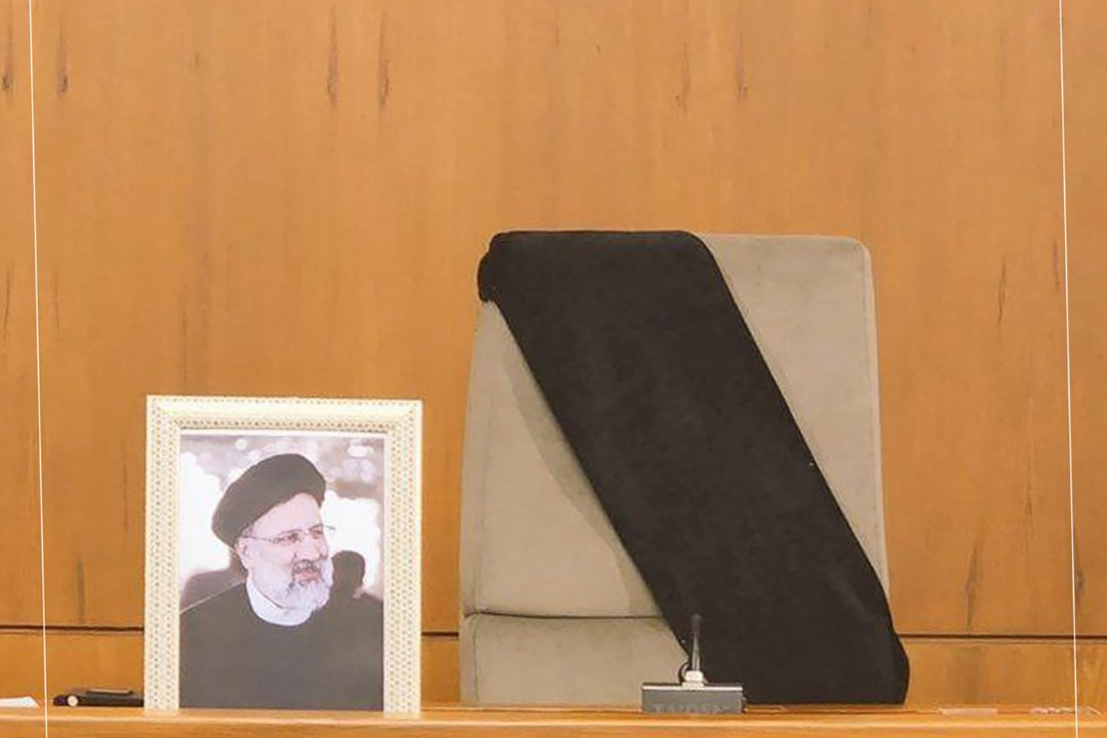Iranian President Raisi seat left vacant during the cabinet meeting.