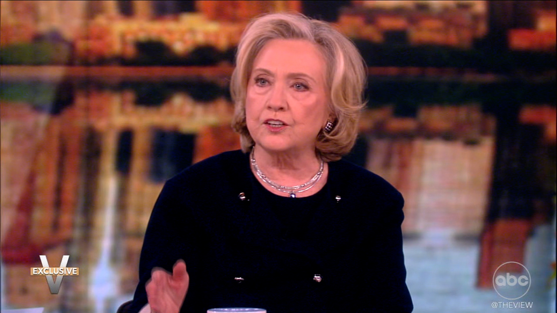Hilary Clinton during an interview on ABC's "The View" on November 8.
