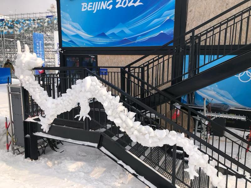 Dragons are the most popular snow sculpture spotted around Beijing