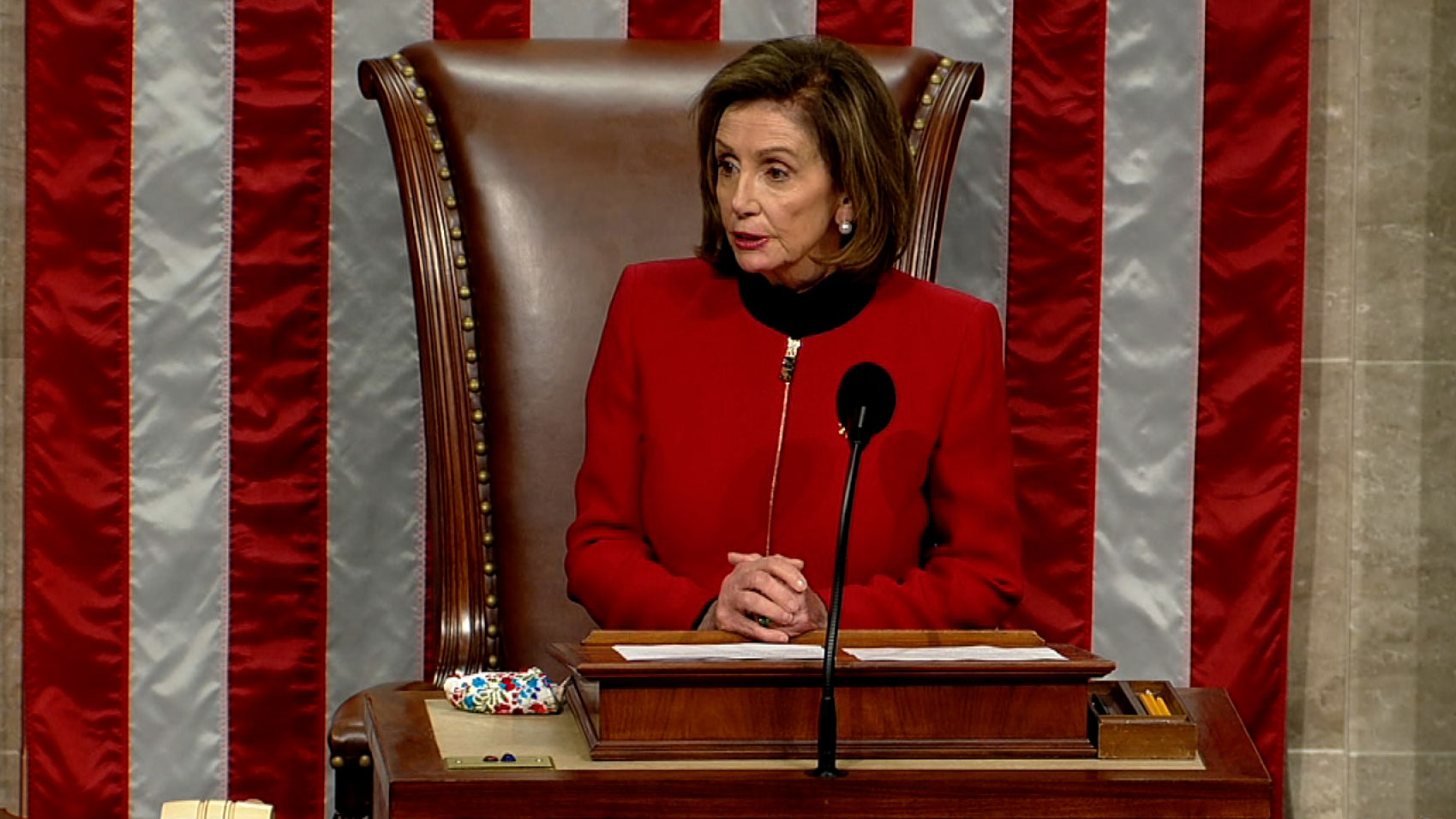 House Speaker Nancy Pelosi speaks on Thursday.