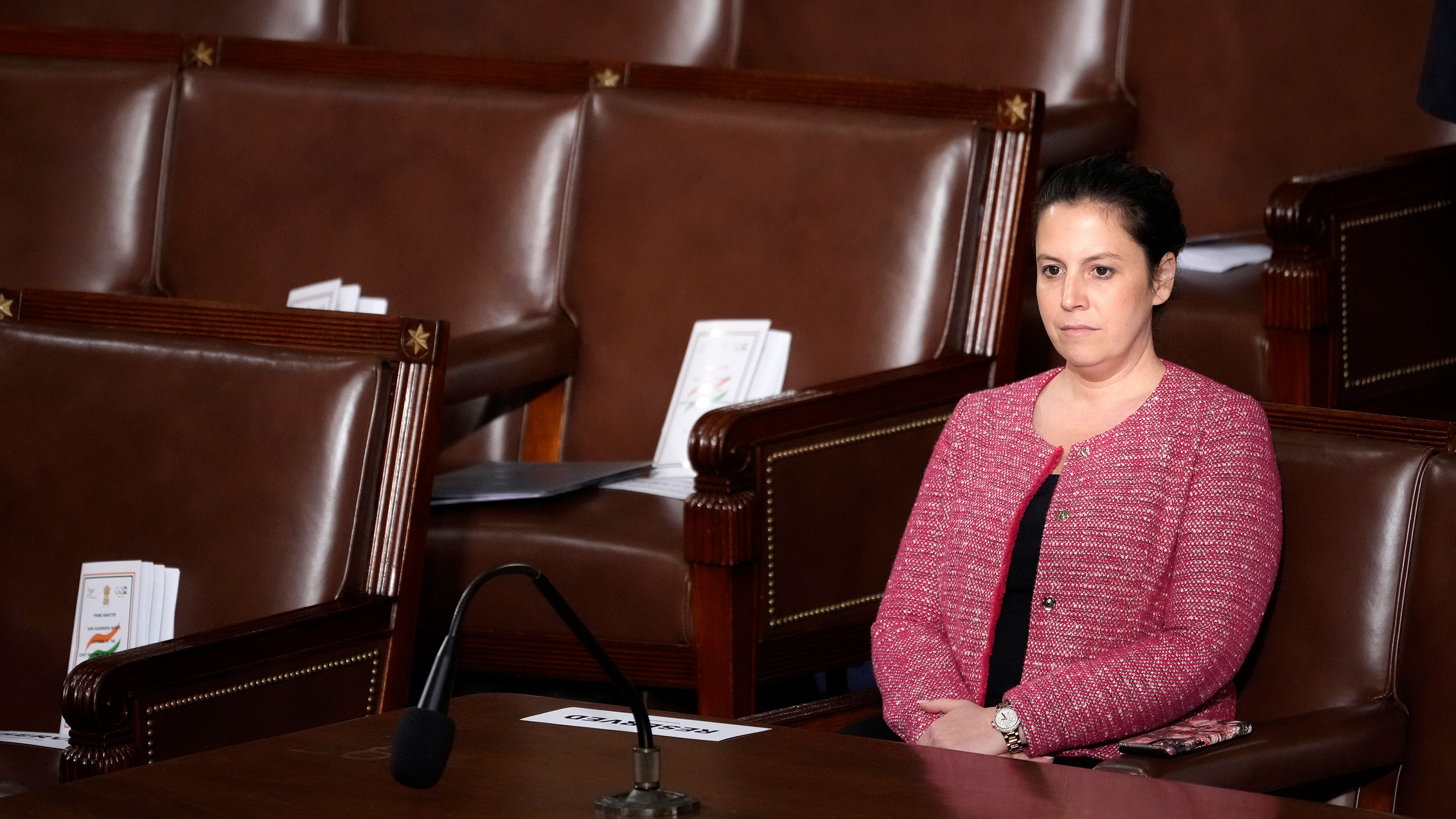 Rep. Elise Stefanik waits for an address by Indian Prime Minister Narendra Modi during a joint meeting of Congress at the U.S. Capitol on June 22, 2023 in Washington, DC. 