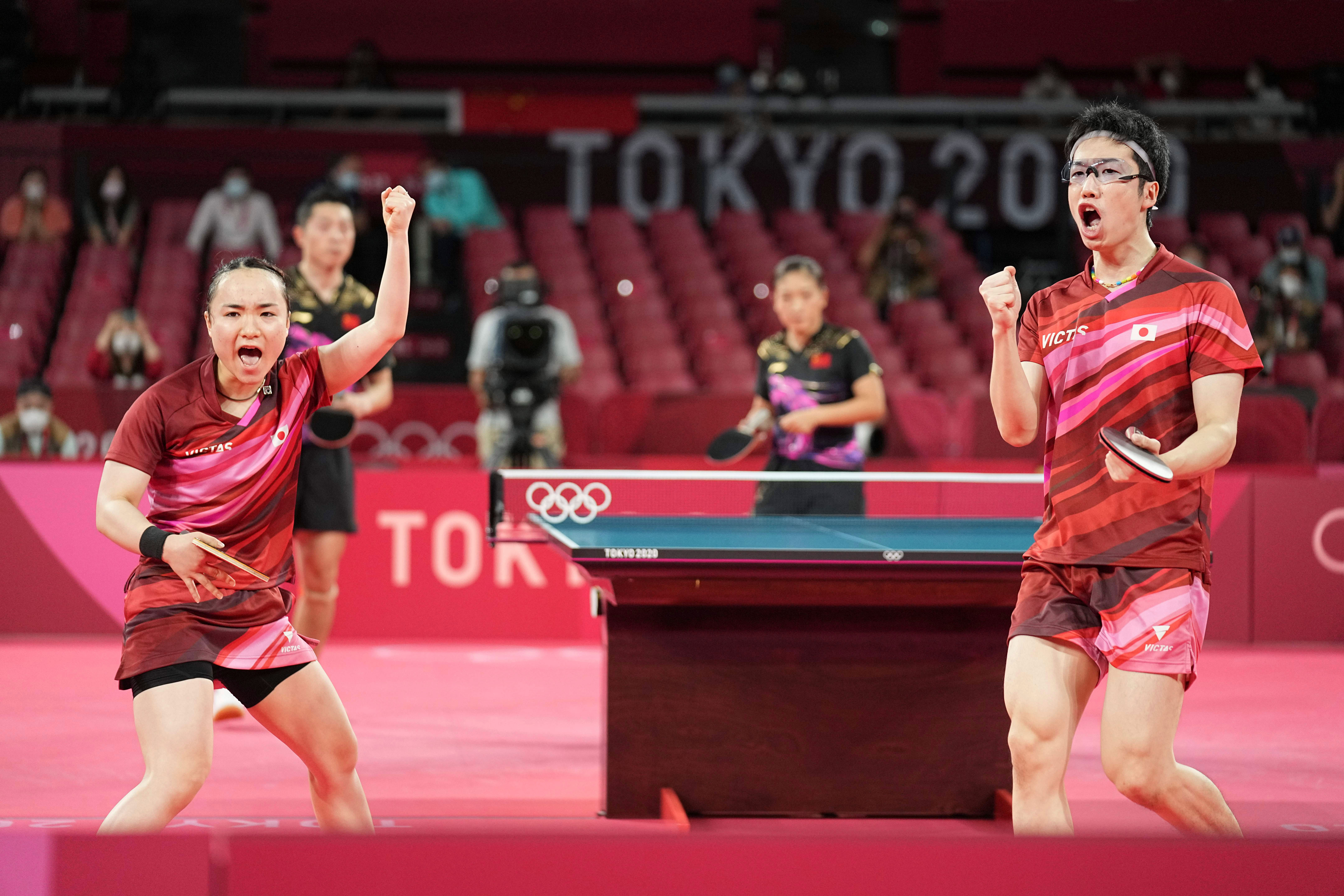 7) Japan stuns China to win historic mixed Olympic table tennis gold