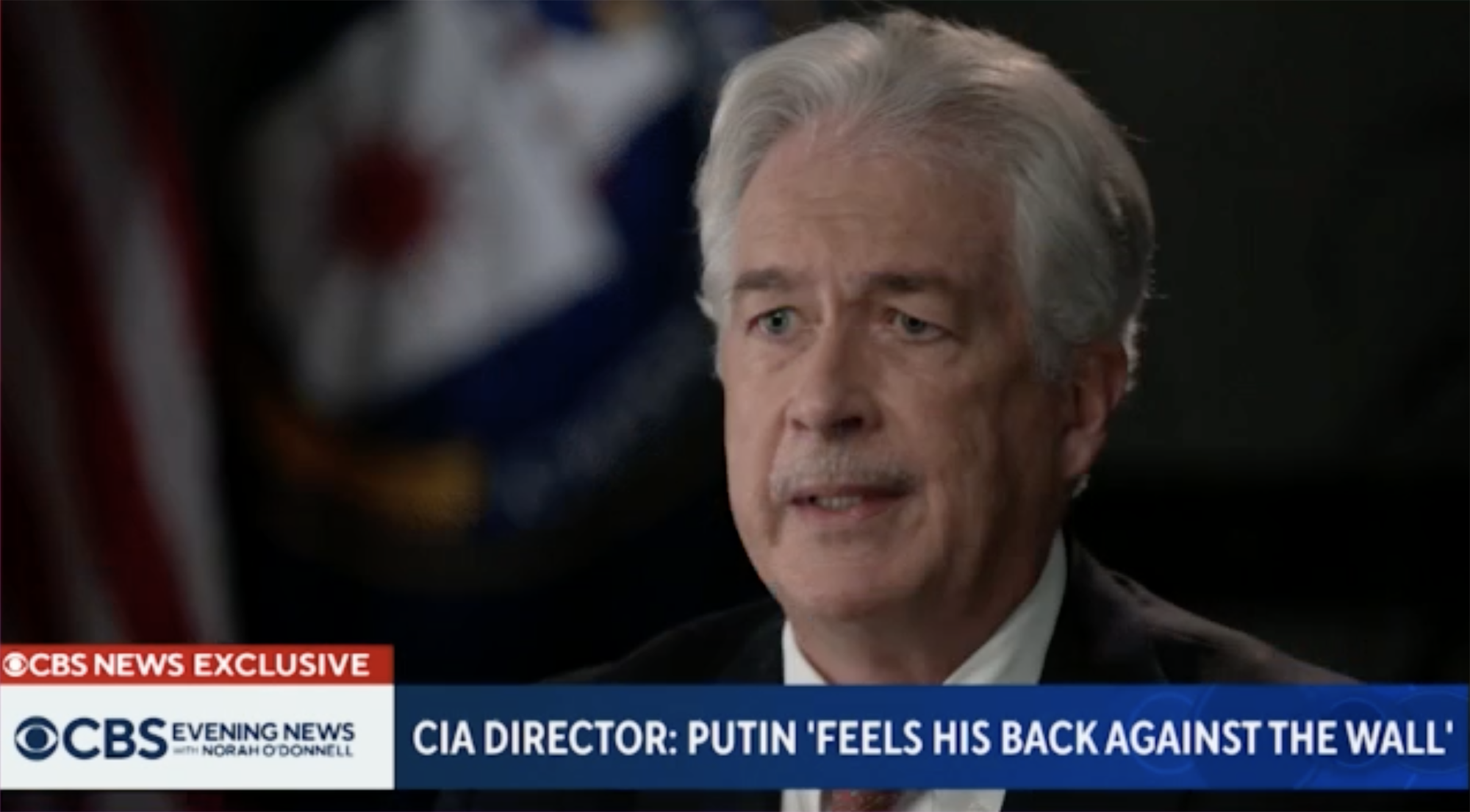 CIA Director Bill Burns talks to CBS in an interview aired on October 4.