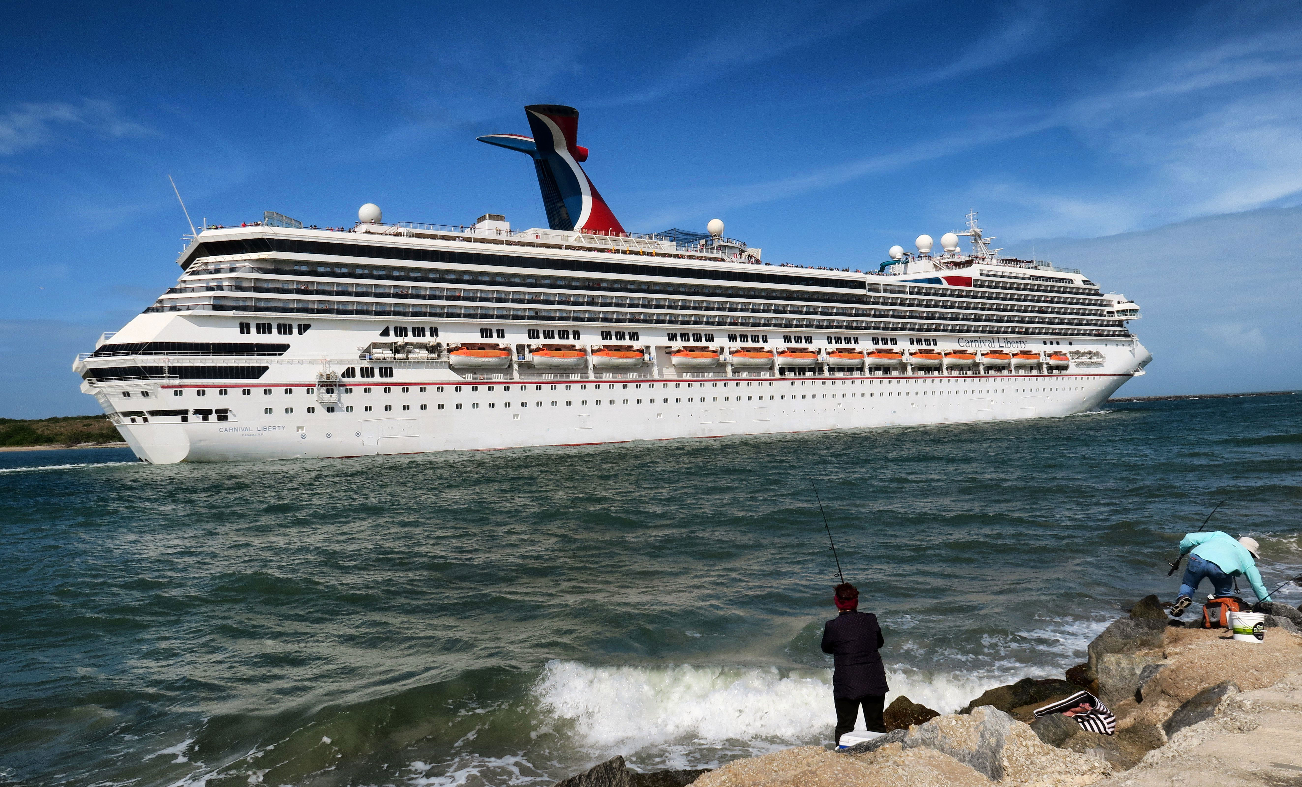 The Carnival Liberty — a Carnival Cruise Line ship — leaves Port Canaveral in Florida on March 9.