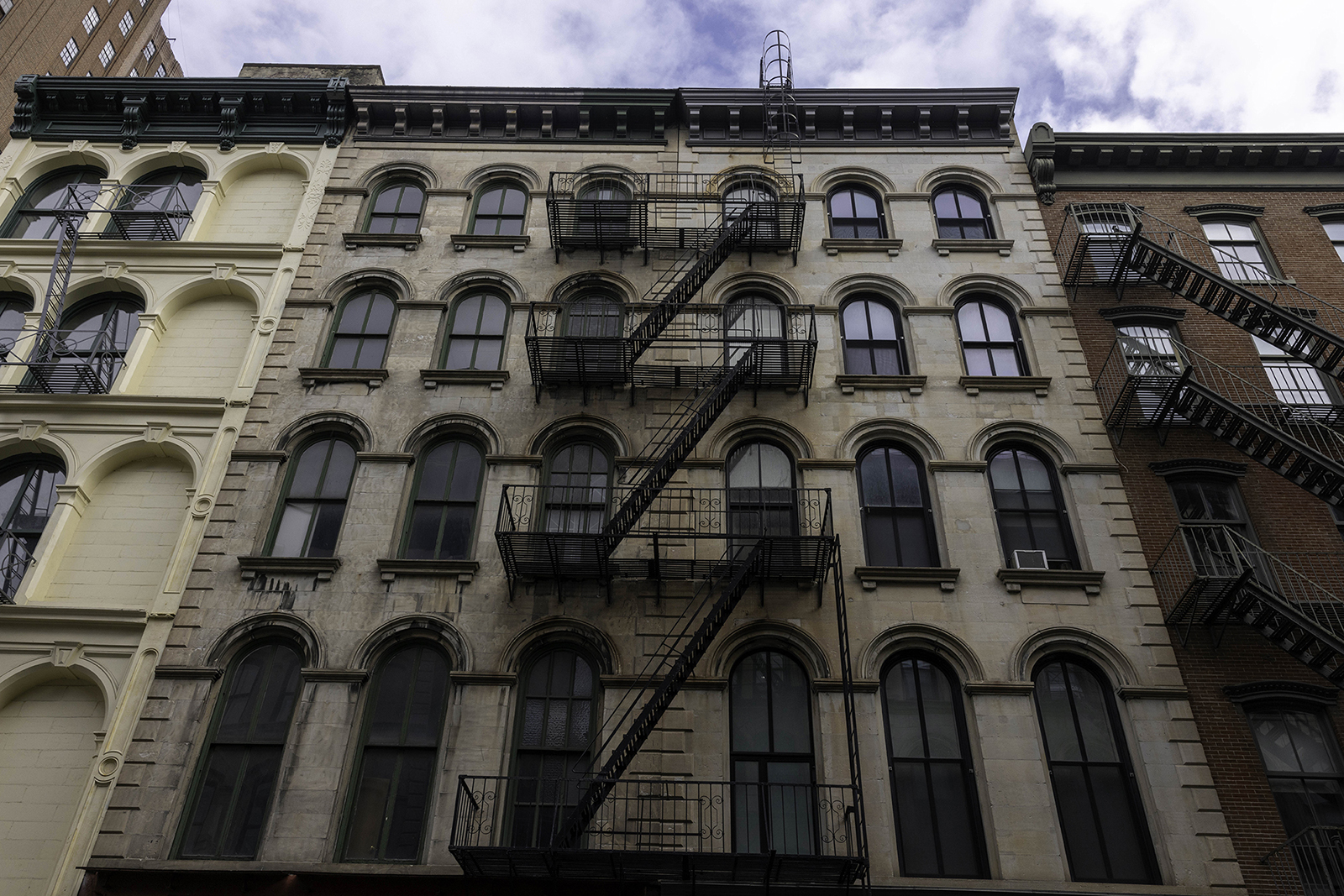 An apartment building in the West Village neighborhood of New York City on March 28.