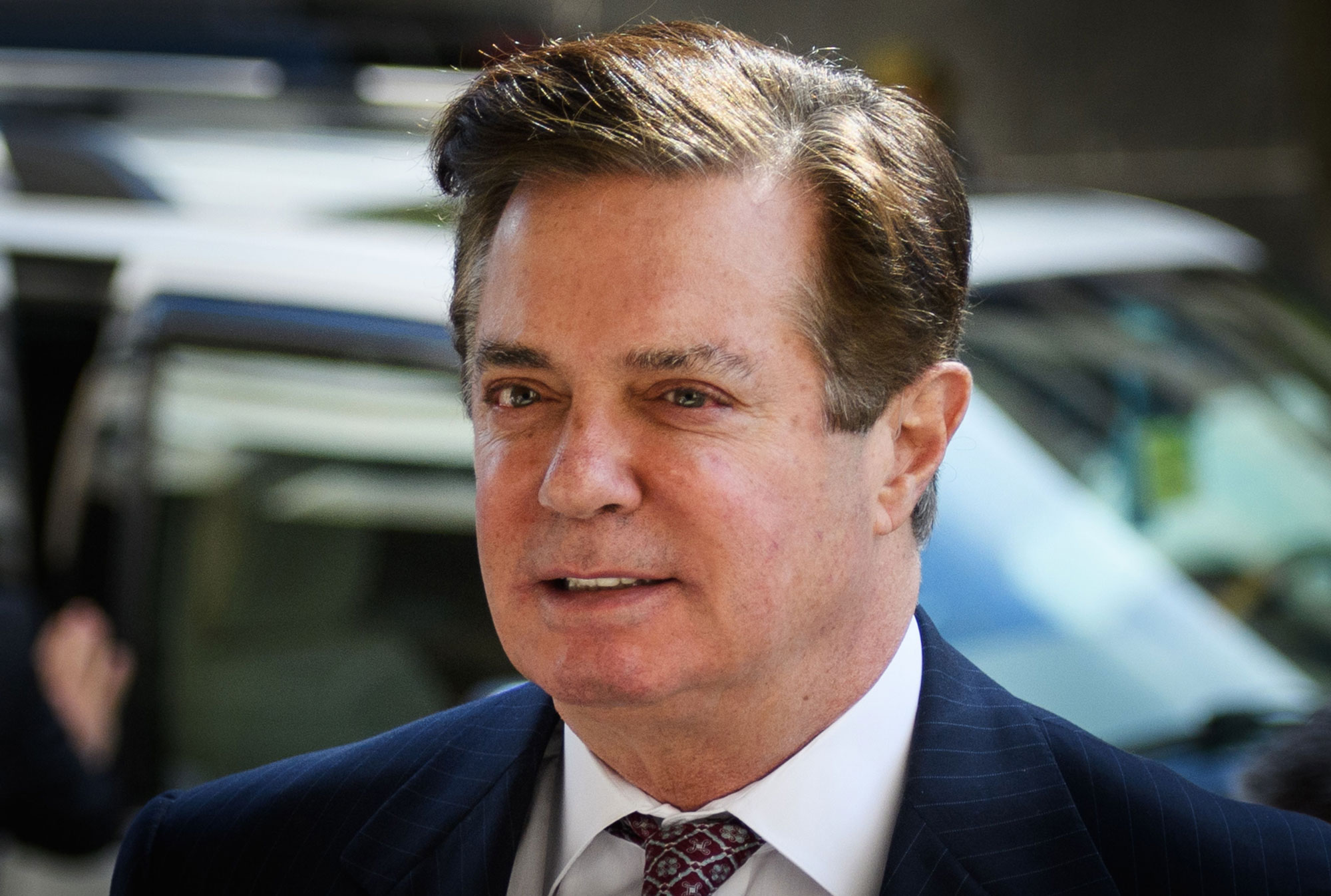 Paul Manafort arrives for a hearing at US District Court on June 15, 2018 in Washington.