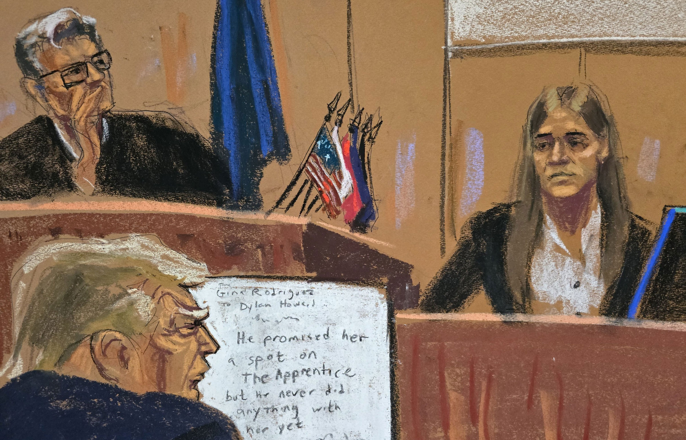 Georgia Longstreet, a paralegal in the Manhattan district attorney’s office who testified earlier in the trial, took the stand again on Friday, May 10.