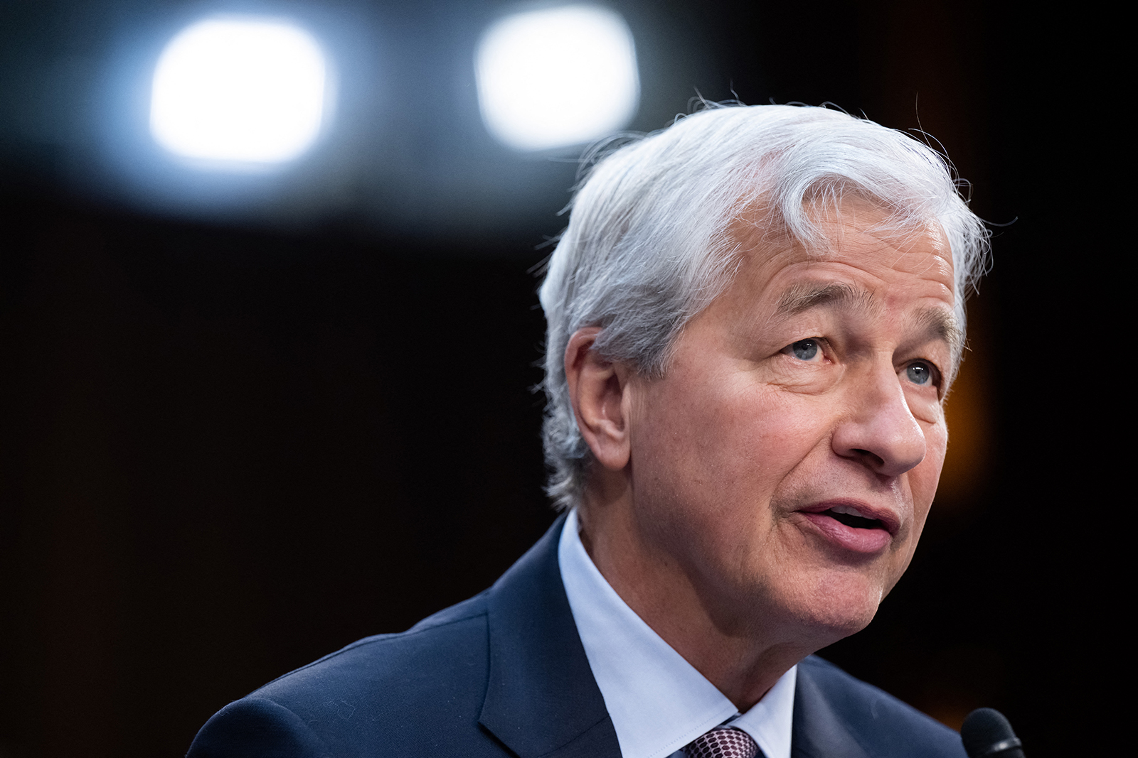 JPMorgan Chase Chairman and CEO Jamie Dimon testifies during a Wall Street oversight hearing by the Senate Banking, Housing, and Urban Affairs committee on Capitol Hill in Washington, DC, on December 6.