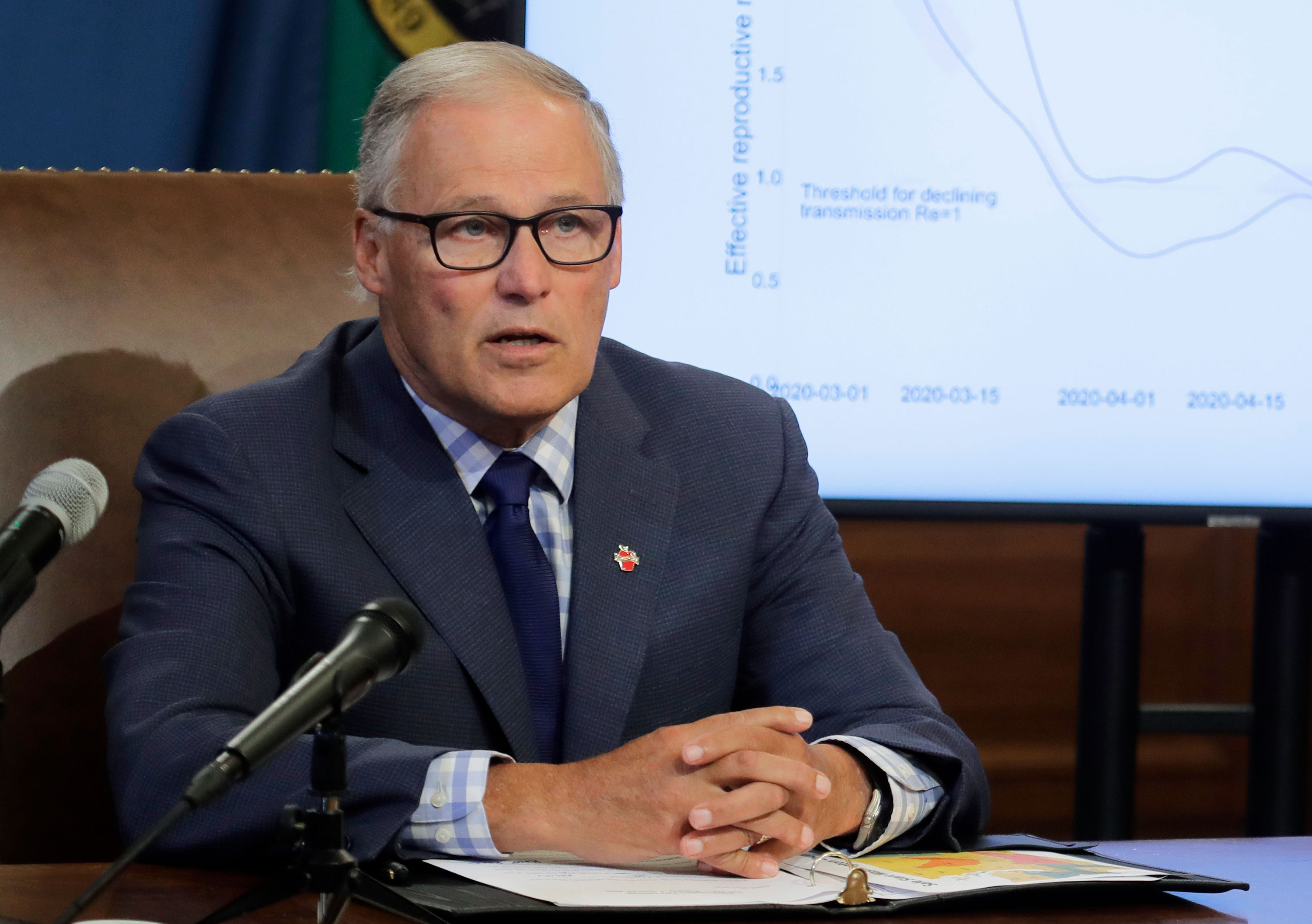 Washington Gov. Jay Inslee speaks at a news conference on June 23 at the Capitol in Olympia, Washington.