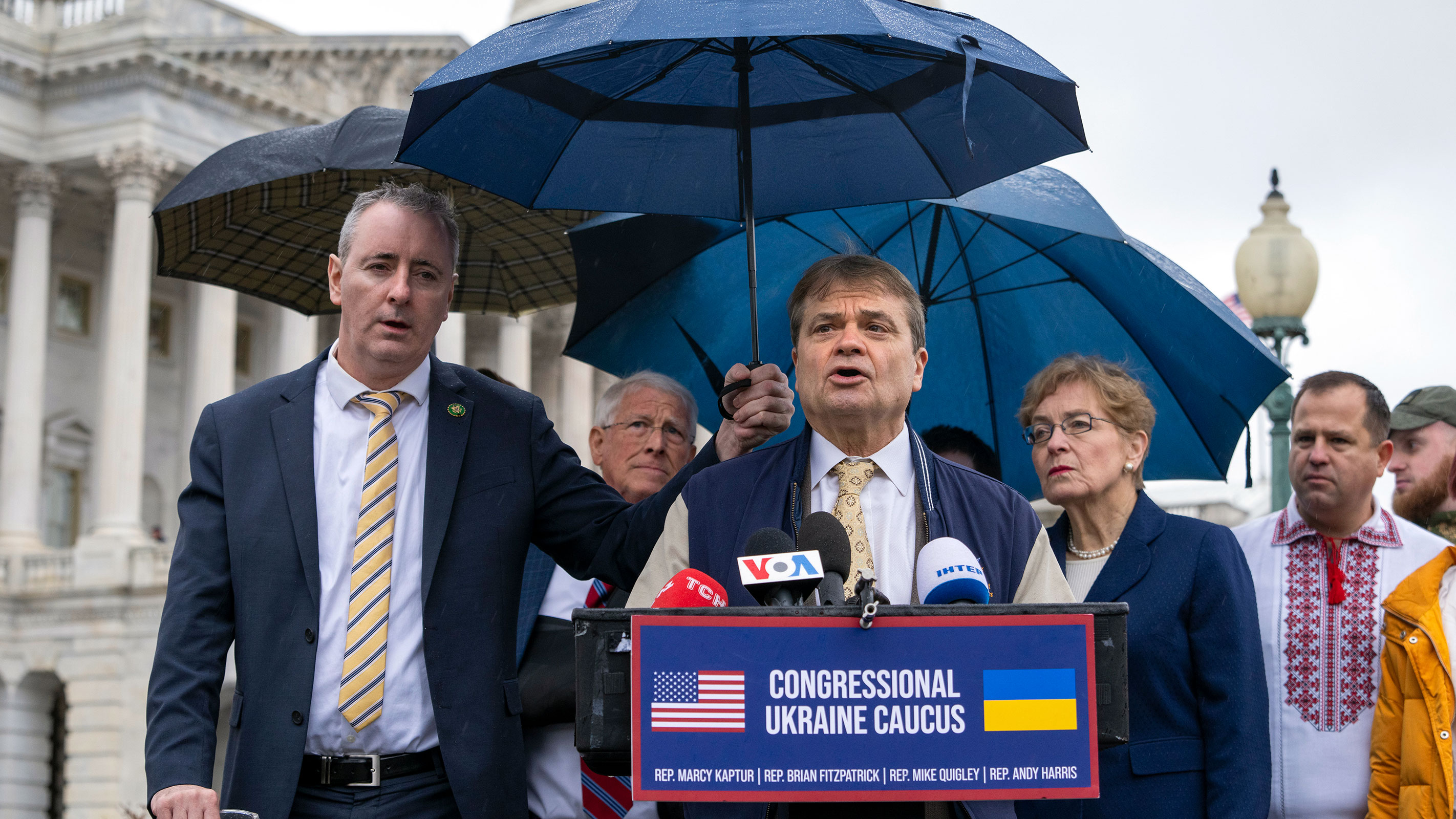 Rep. Mike Quigley speaks at a news conference in January about the war in Ukraine, on Capitol Hill in Washington, DC.