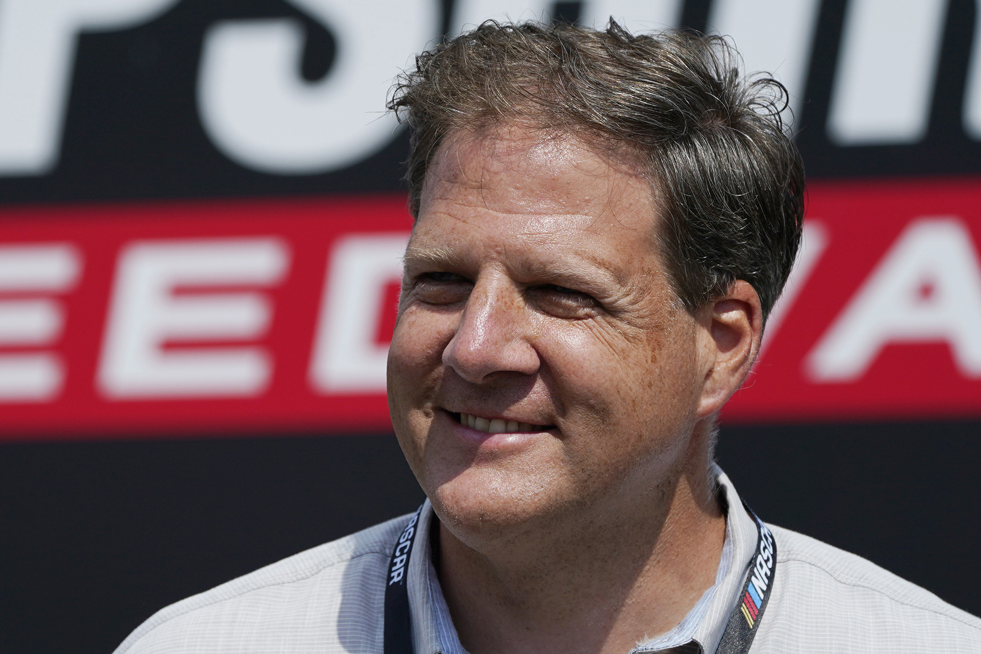 Governor Chris Sununu attends the NASCAR Cup Series auto race at the New Hampshire Motor Speedway, in Loudon, New Hampshire in July. 