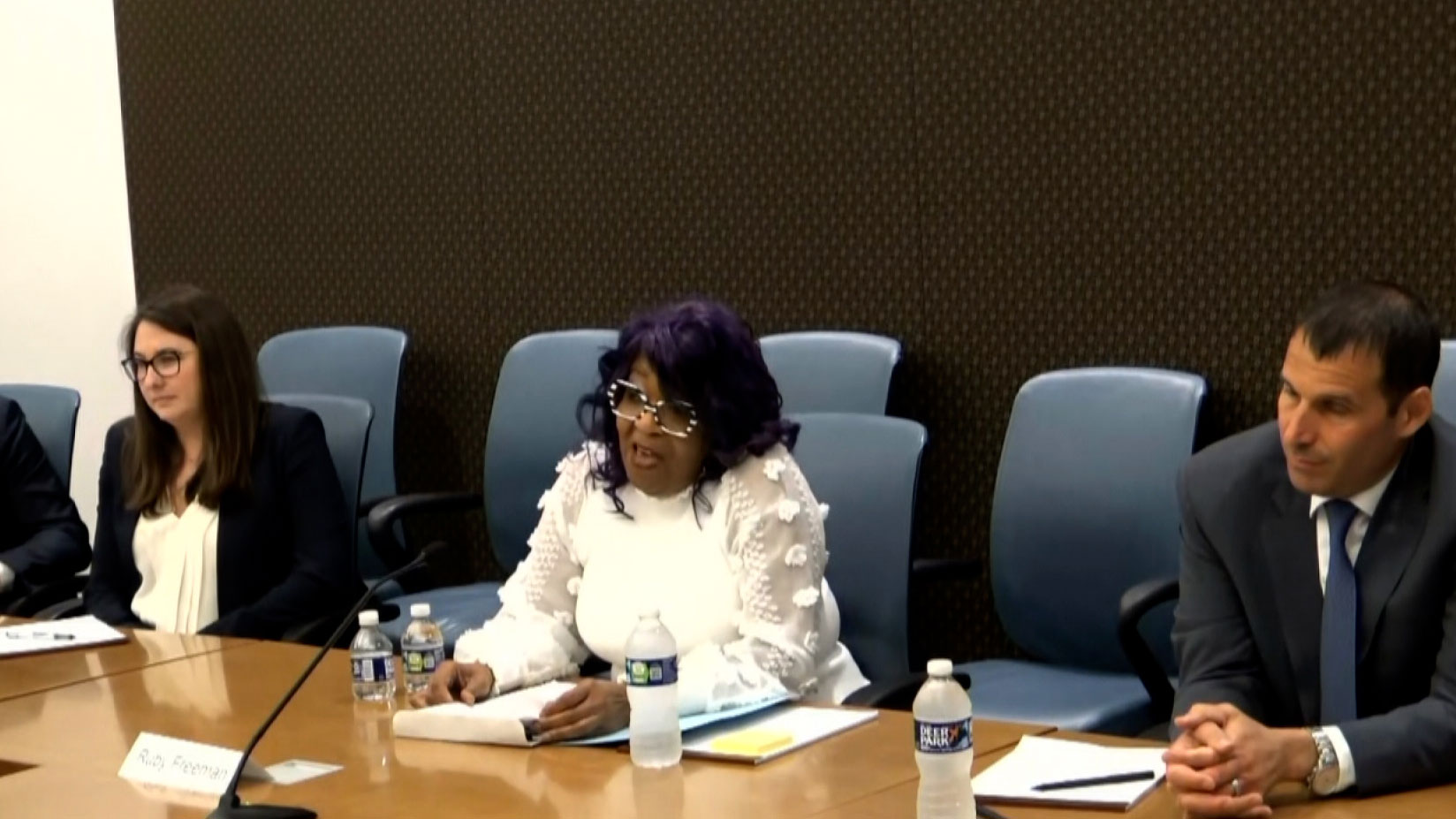 Ruby Freeman's video testimony was played during the hearing on Tuesday.