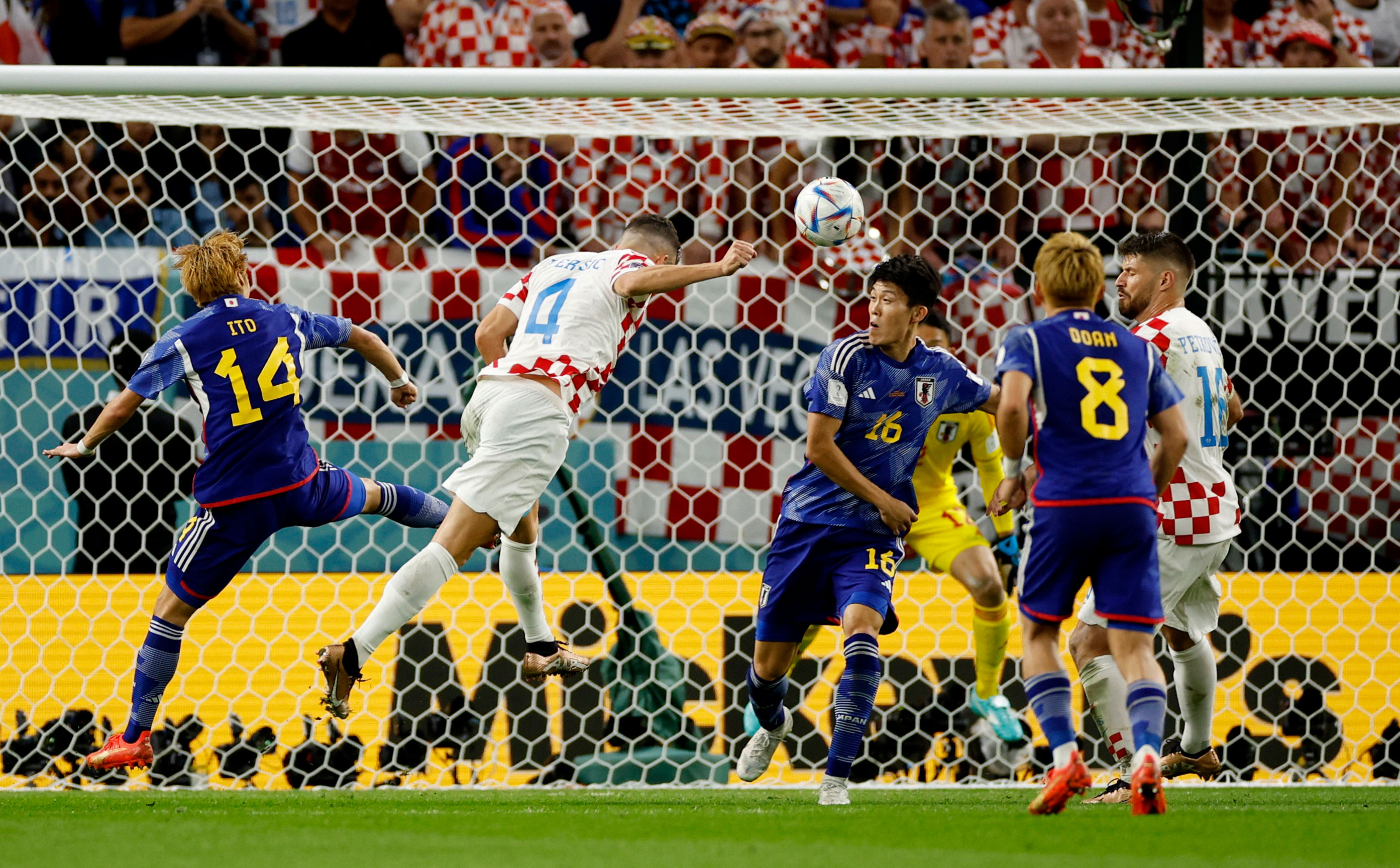 Croatia's Ivan Perisic scores their first goal REUTERS/John Sibley