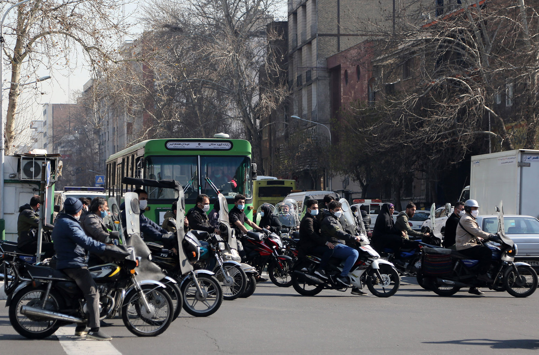 A street in Tehran, Iran's capital, on February 16, 2021. 
