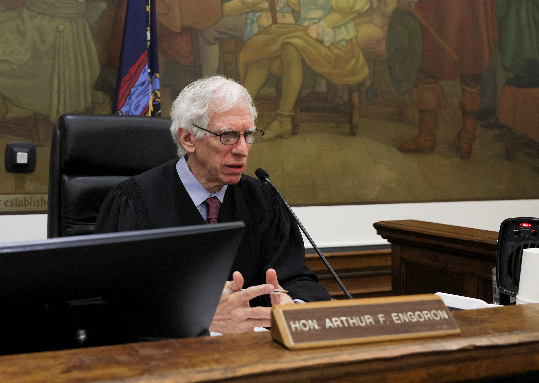 Judge Arthur F. Engoron attends the Trump Organization civil fraud trial, in New York State Supreme Court in the Manhattan borough of New York City, on November 6, 2023. 