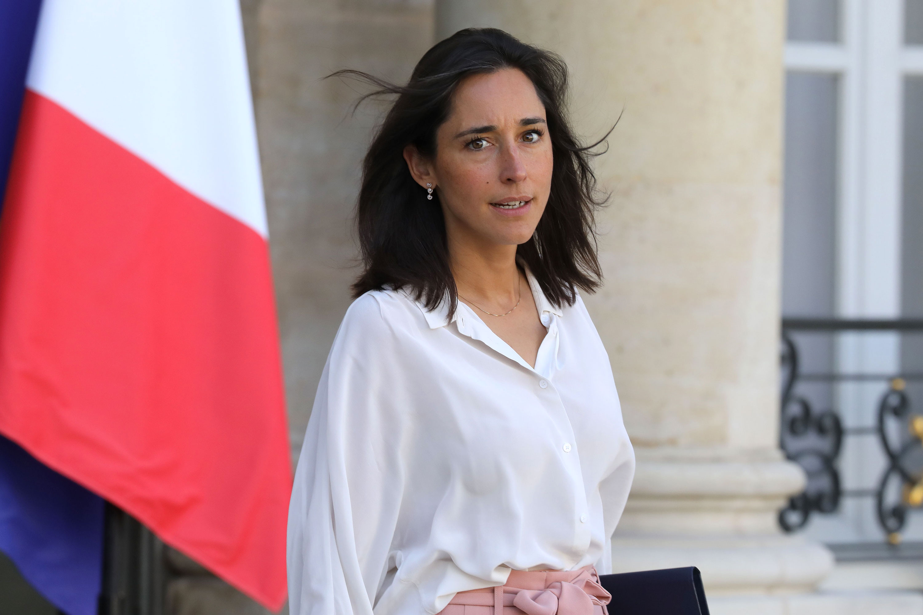 Brune Poirson leaves the Elysee palace at the end of the weekly cabinet meeting, on September 11, 2019 in Paris. 
