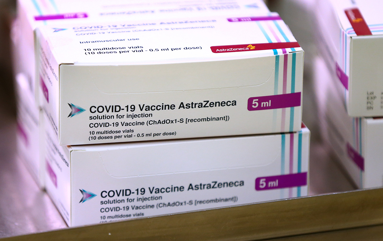 Doses of the Oxford University/AstraZeneca Covid-19 vaccine are seen at the Princess Royal Hospital in Haywards Heath, West Sussex, England, on January 2.