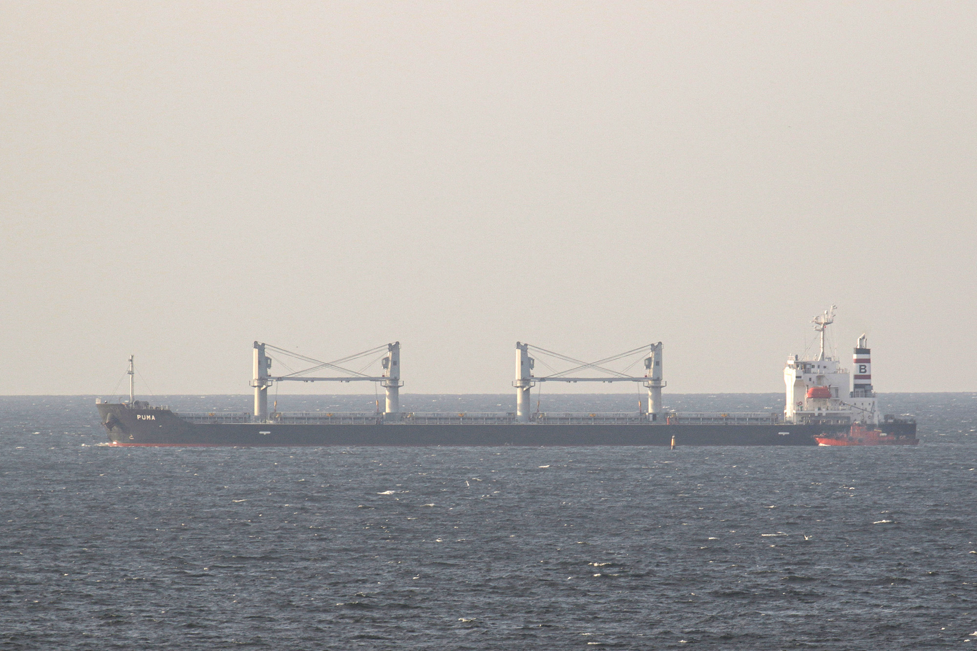 Cayman Islands-flagged bulk carrier Puma leaves the sea port of Odesa, in Ukraine, on September 15.