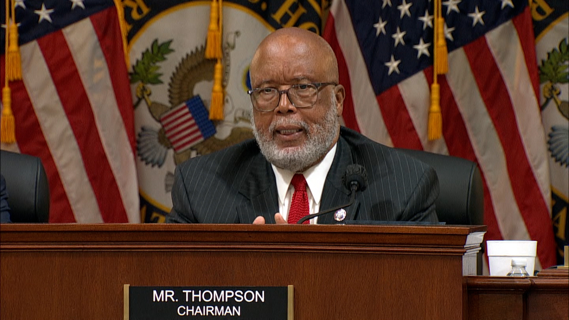 US Rep. Bennie Thompson, the committee's chairman, kicks off Thursday's hearing.