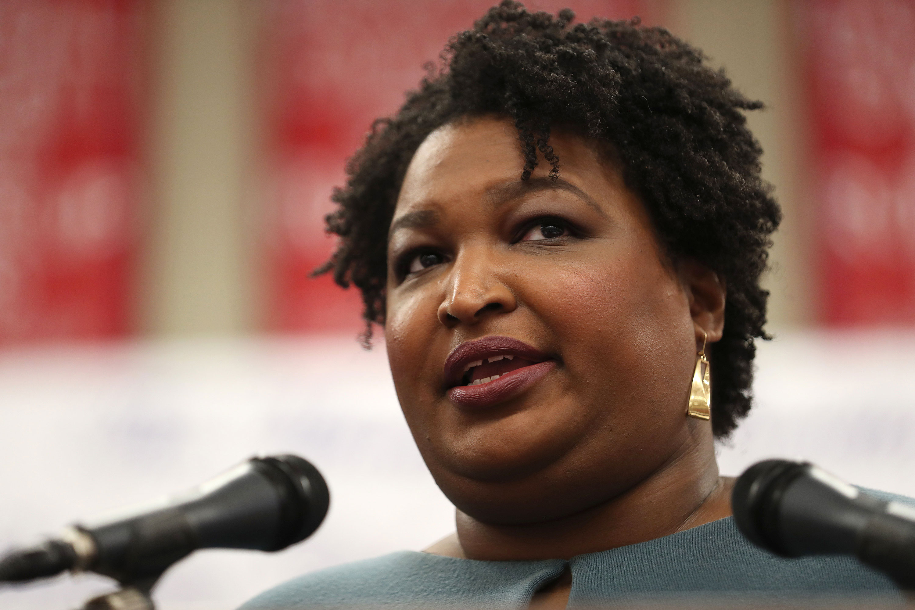 Stacey Abrams speaks during the Martin & Coretta S. King Unity Breakfast on March 1 in Selma, Alabama. 