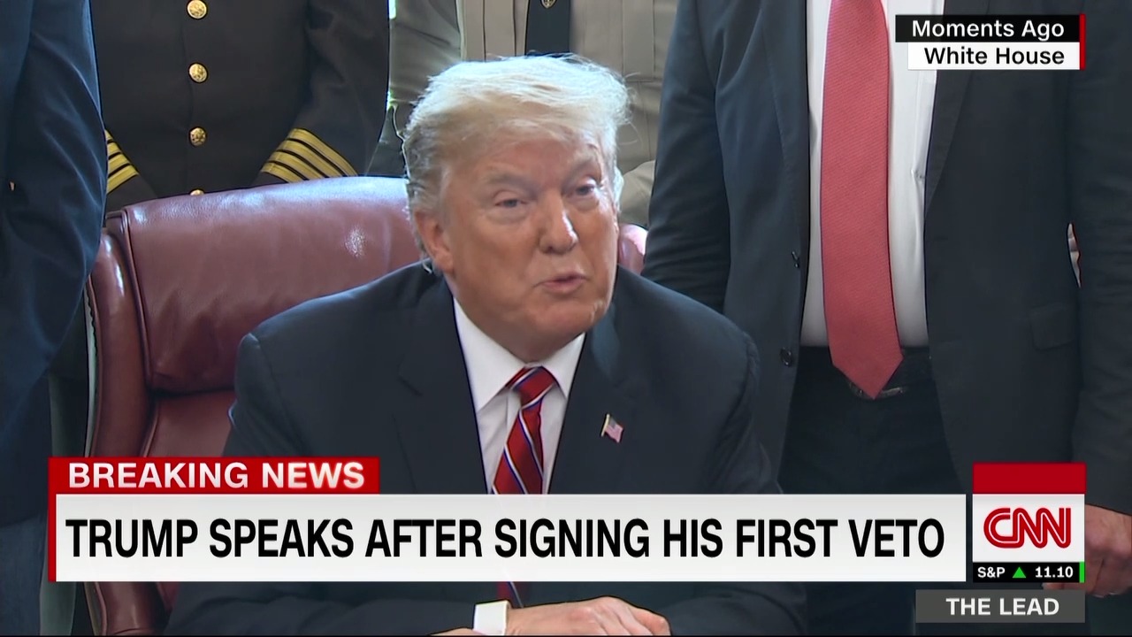 Live Updates President Trump Signs His First Veto 