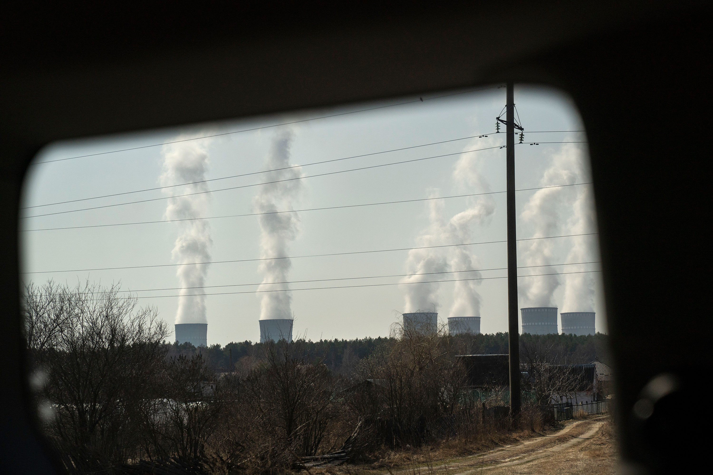 The cooling towers of the Rivne nuclear power plant are seen March 25, 2022, in Varash. 