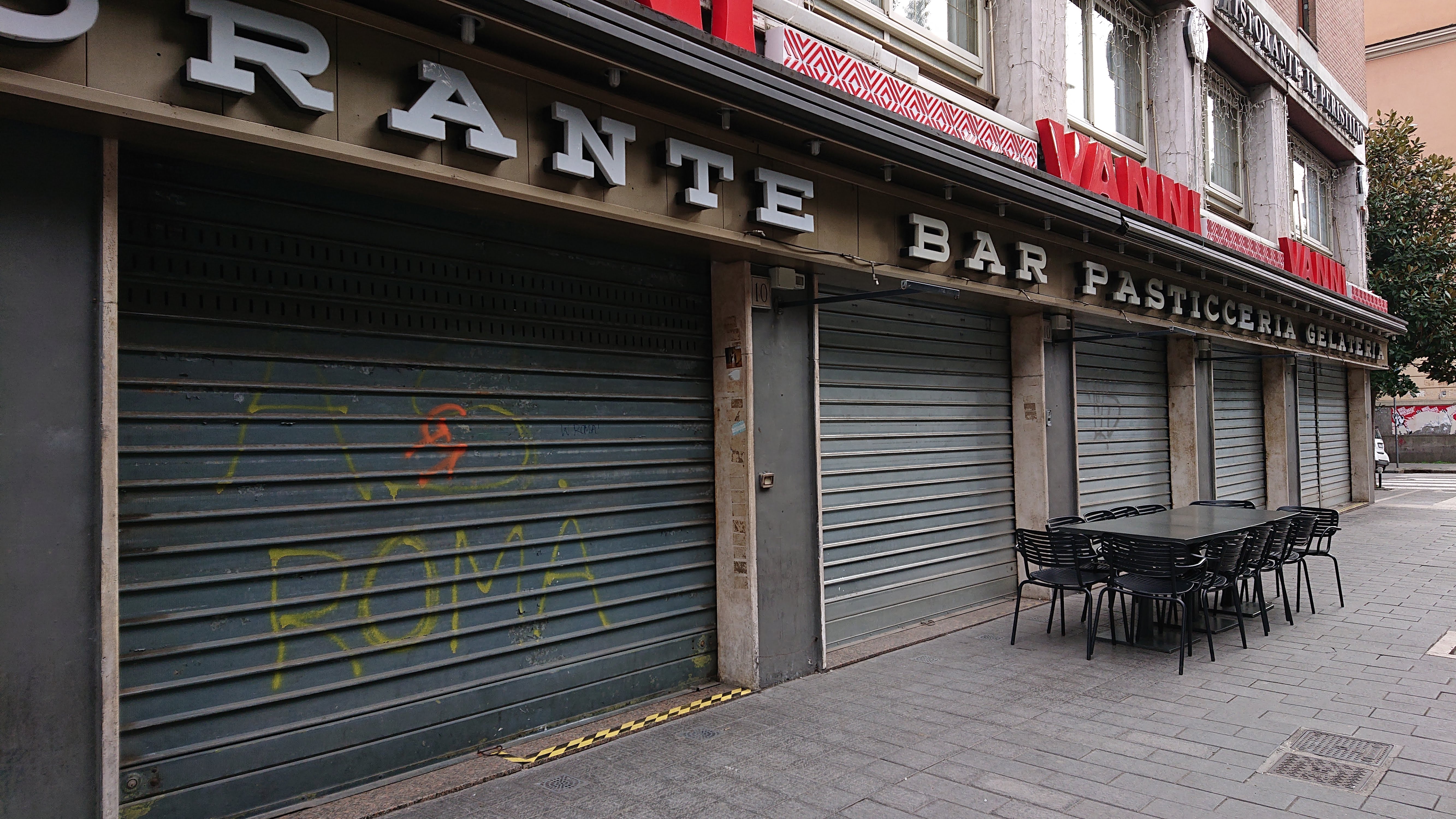 Vanni in Rome, closed for its first day in 53 years under Italy's coronavirus lockdown.