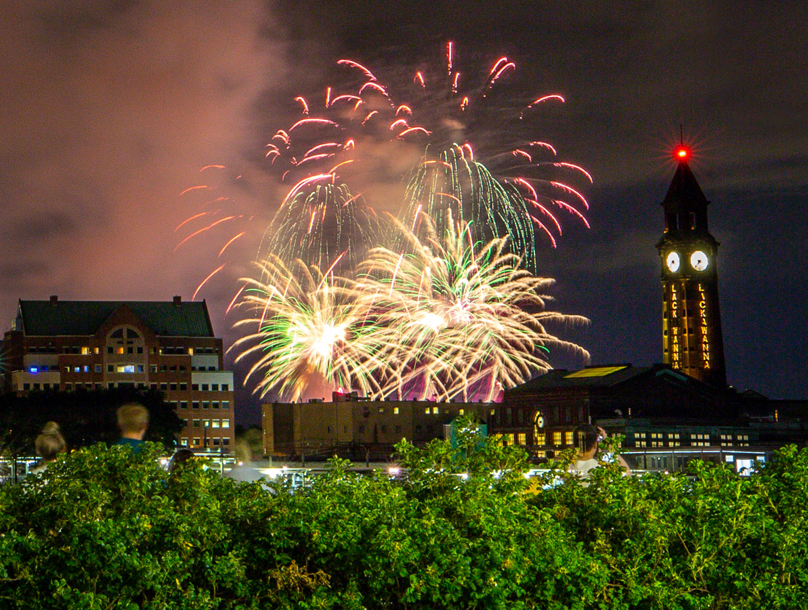 Fireworks light up the sky on June 30, in New York City. 