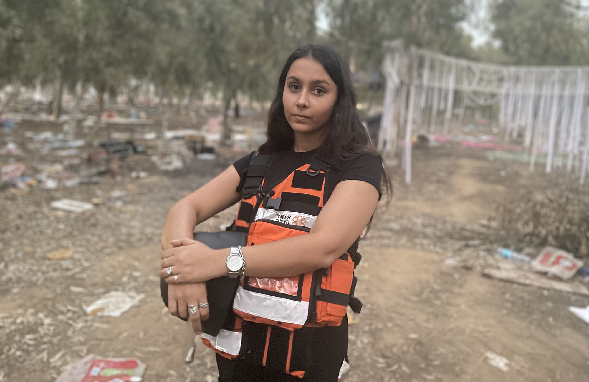 Aliza Samuel, 24, returned to the site of the deadly Nova festival attack by Hamas militants, in southern Israel, on October 7.