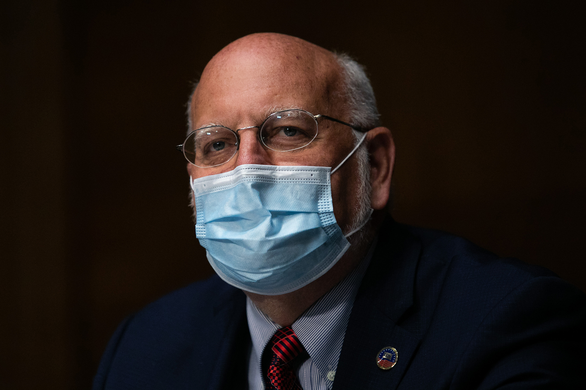 CDC Director Dr. Robert R. Redfield testifying at a Senate Labor, Health and Human Services, Education and Related Agencies Subcommittee hearing on Capitol Hill on July 2, 2020 in Washington, DC.