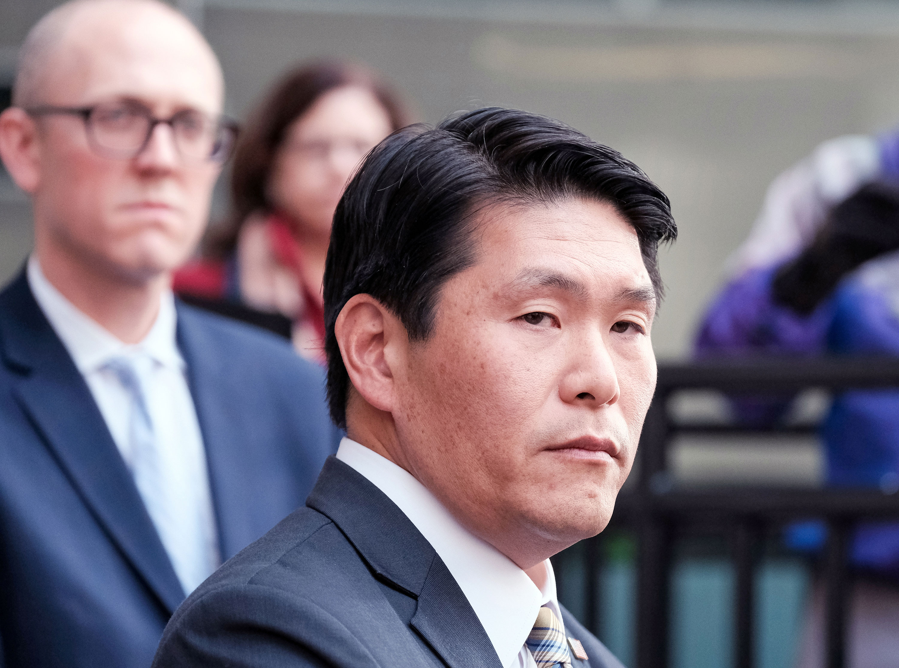 Robert Hur attends a news conference in 2019.