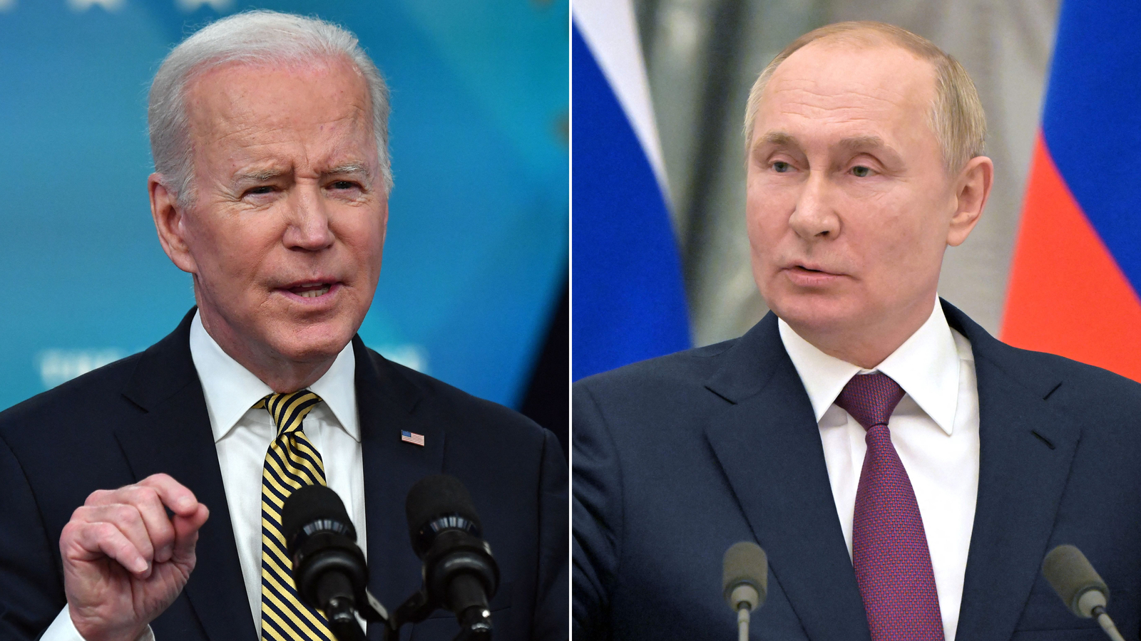 US President Joe Biden and Russian President Vladimir Putin. 