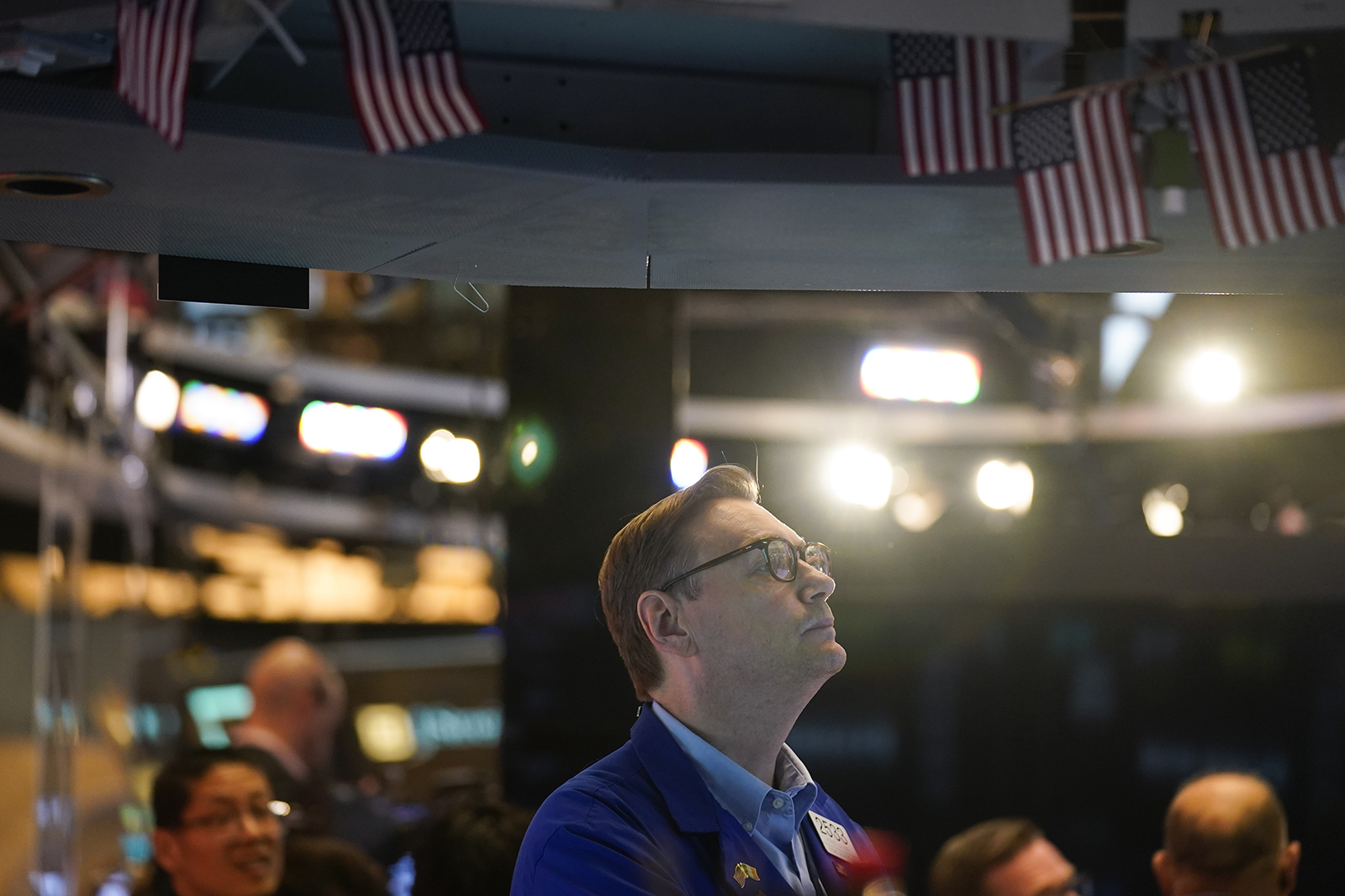 Traders work on the floor at the New York Stock Exchange on June 1.