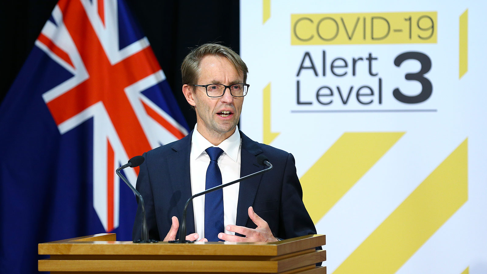 Director-General of Health Dr. Ashley Bloomfield speaks to media during a news conference at Parliament in Wellington, New Zealand on May 4.
