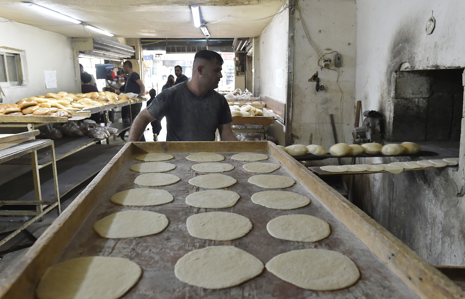 A bakery is seen in Beirut, Lebanon, on April 6.