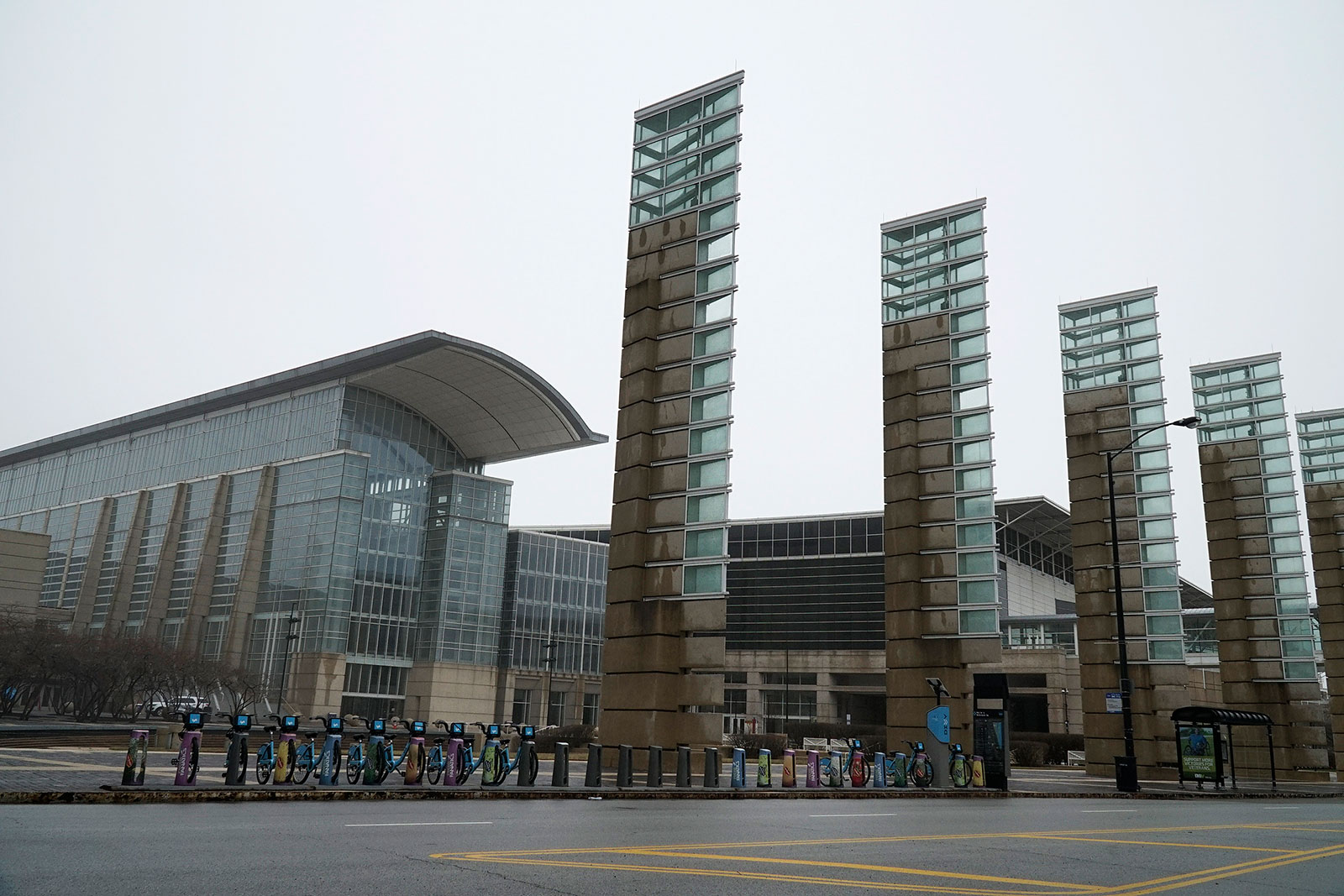 The exterior of the McCormick Place Convention Center in Chicago.