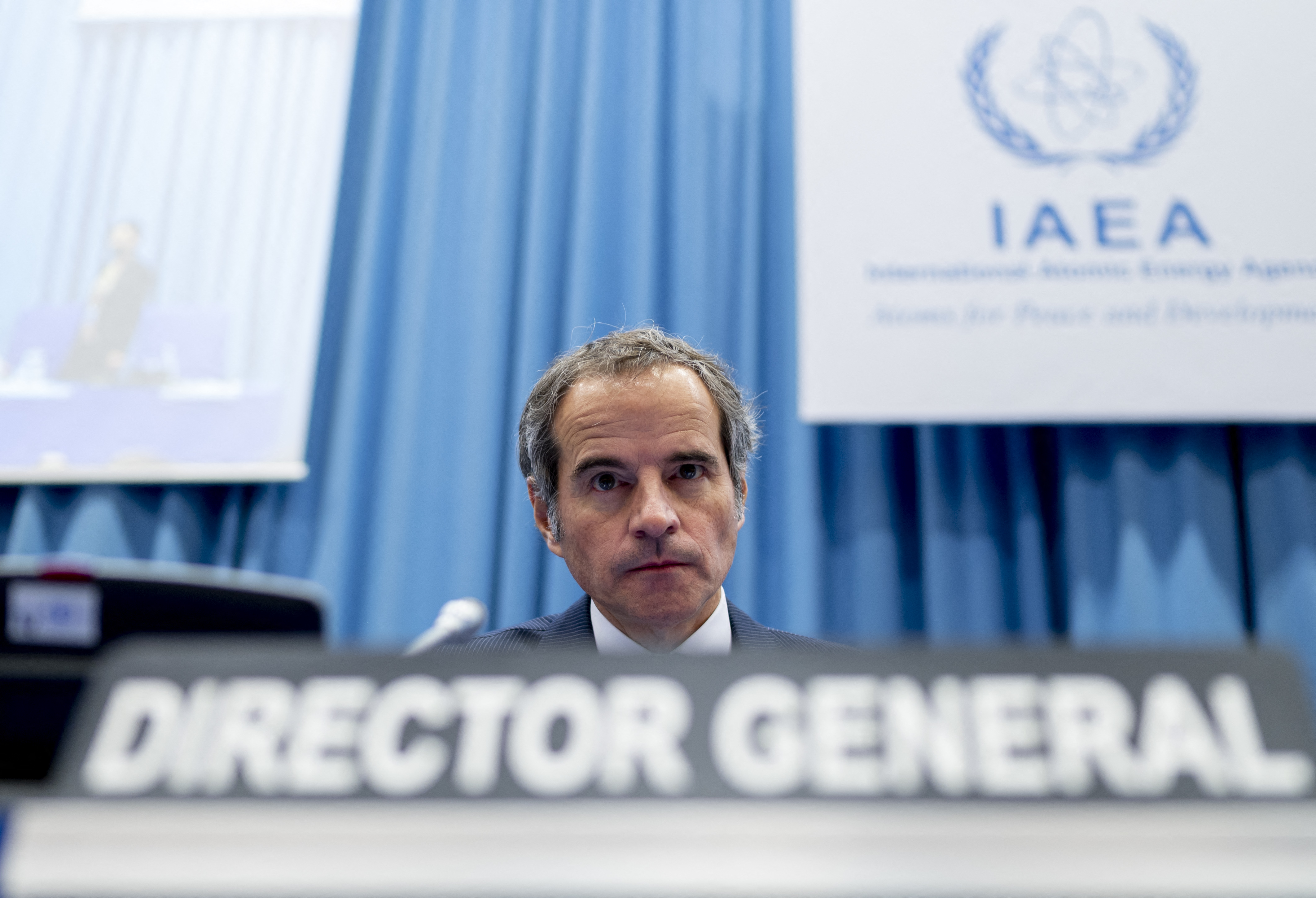 Director General of the International Atomic Energy Agency (IAEA) Rafael Grossi is seen at the IAEA headquarters in Vienna, Austria, on March 7. 