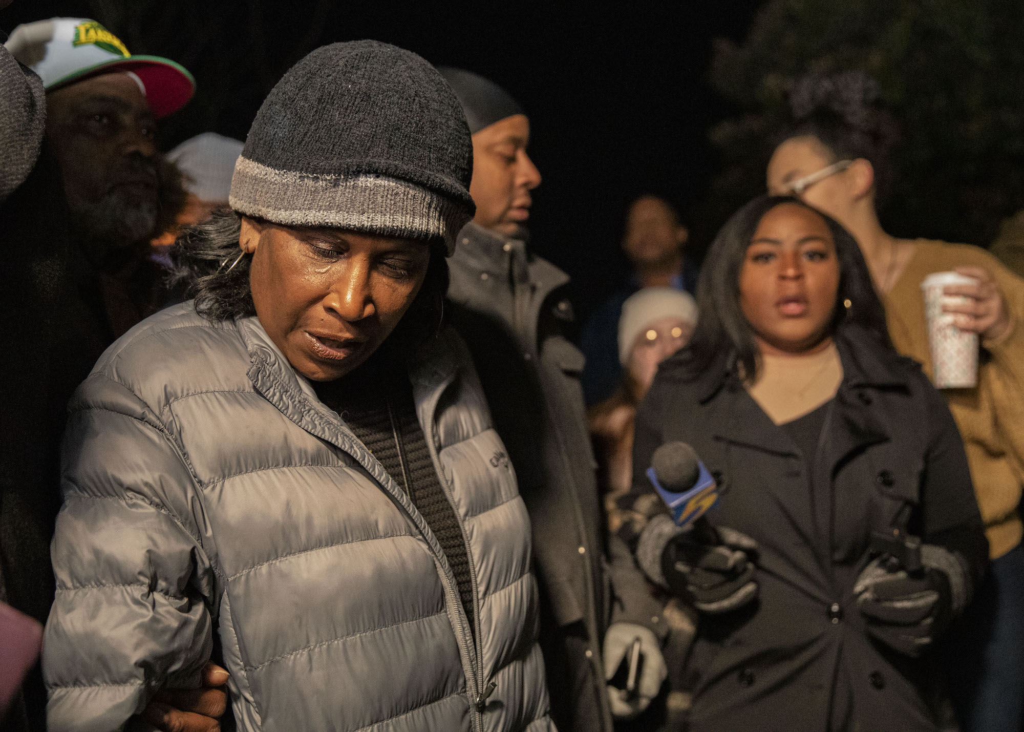 Tyre Nichols' mother is seen at a candlelight vigil in memory of him at Tobey Skatepark in Memphis on Thursday, January 26, 2023.