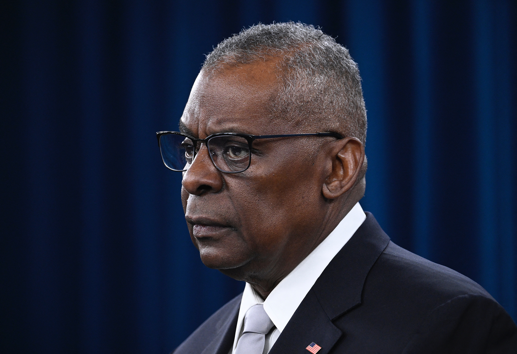 US Defense Secretary Lloyd Austin speaks during a press conference at the Pentagon in Washington D.C, on February 1.