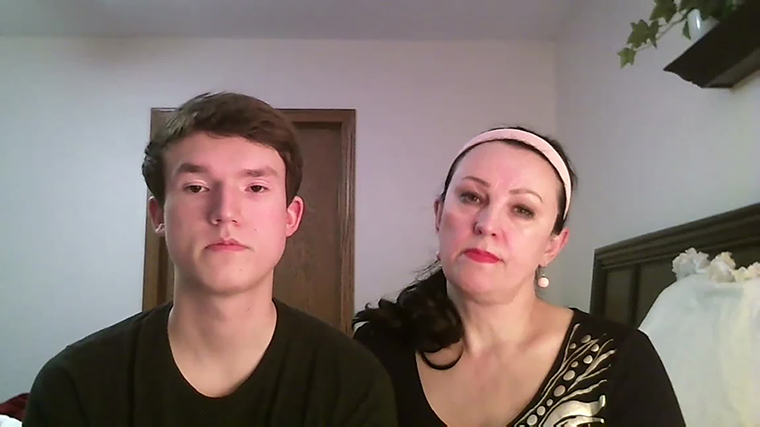 Dimitri Mitchell and his mother, Laura Yoder