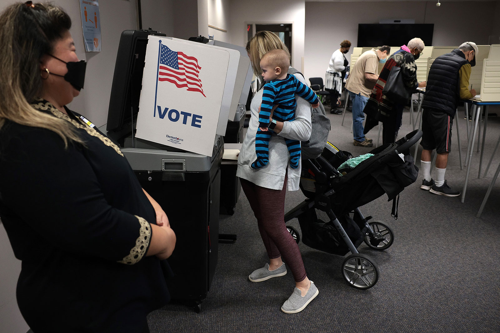 Voters cast their ballots in Fairfax, Virginia, on Tuesday, November 2.