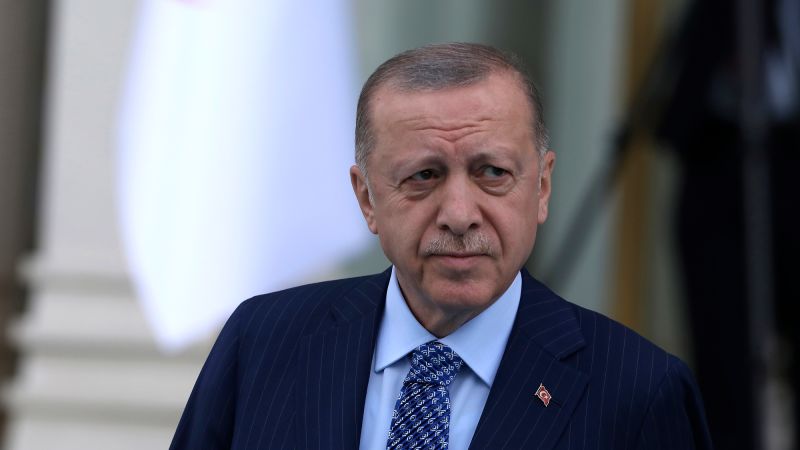 Turkish President Recep Tayyip Erdogan arrives for a ceremony in Ankara, Turkey on May 16. 