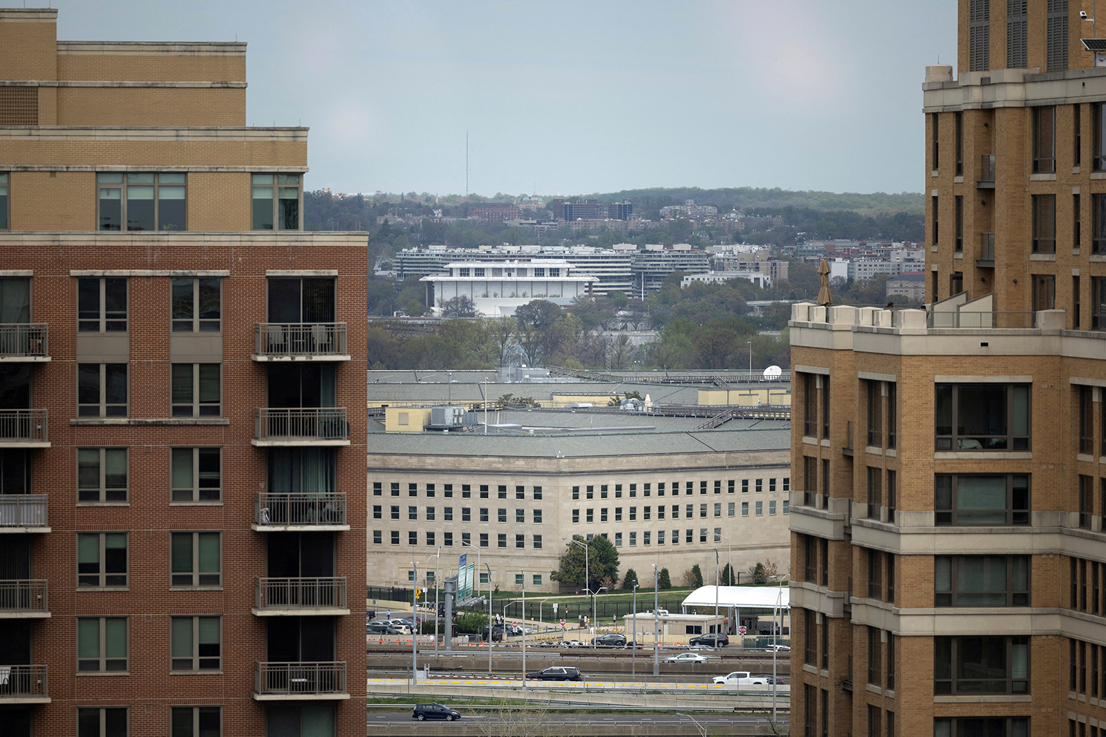 The Pentagon building is seen in Arlington, Virginia, on April 6.
