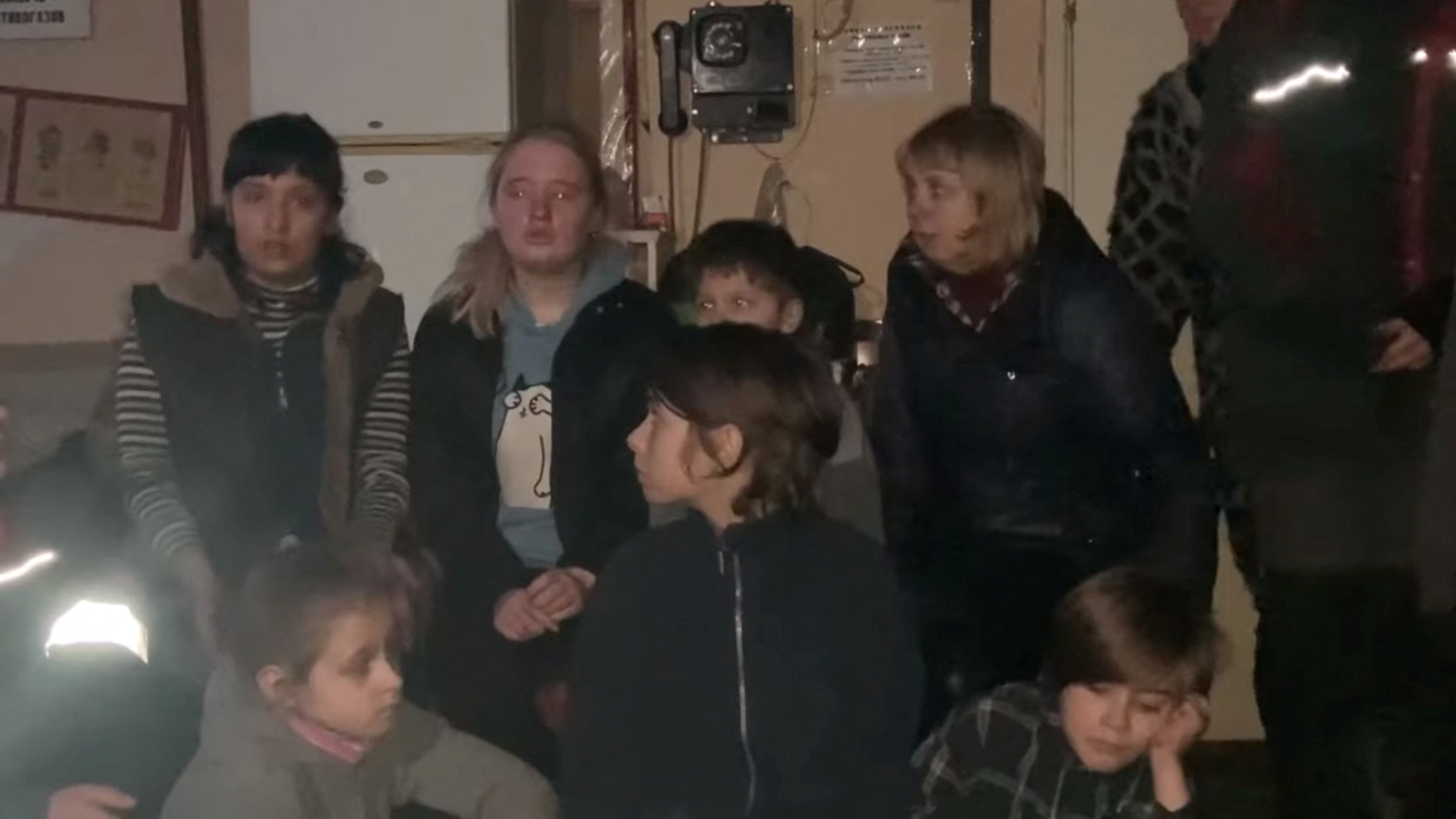 Civilians sheltering at the Azovstal steel plant in Mariupol, Ukraine, on April 24.